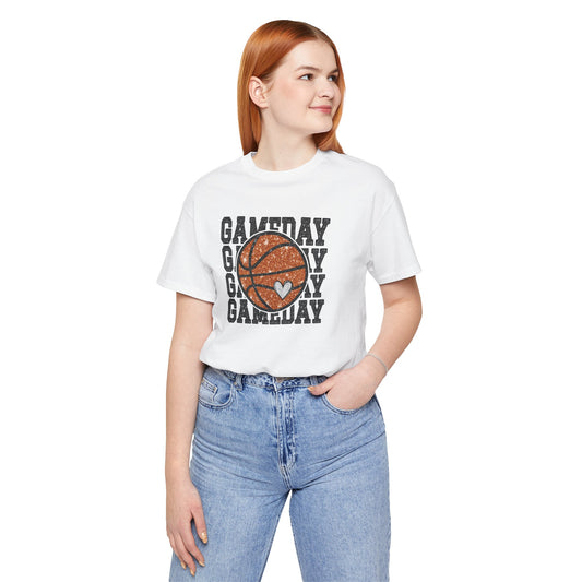 Gameday Basketball Tee — Personalized Jersey Back (Name & Number)