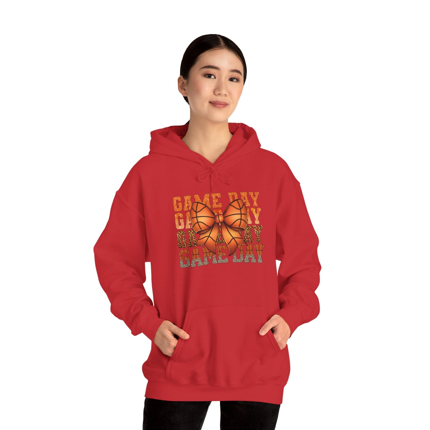 Game Day Basketball Hoodie – 'Game Day' Text with Basketball Graphic