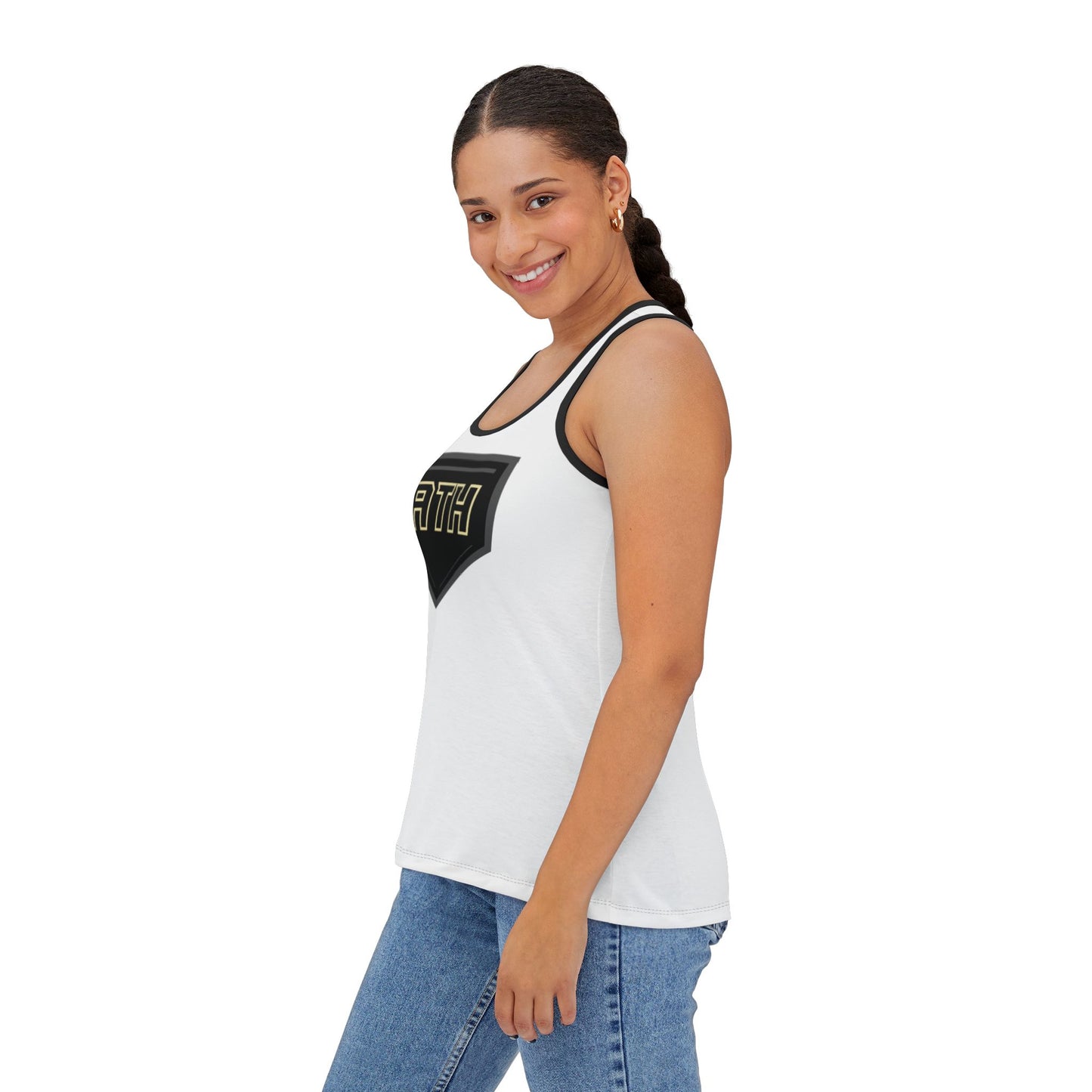 ATH Emblem Women's Racerback Tank Top — Athletic Logo Activewear
