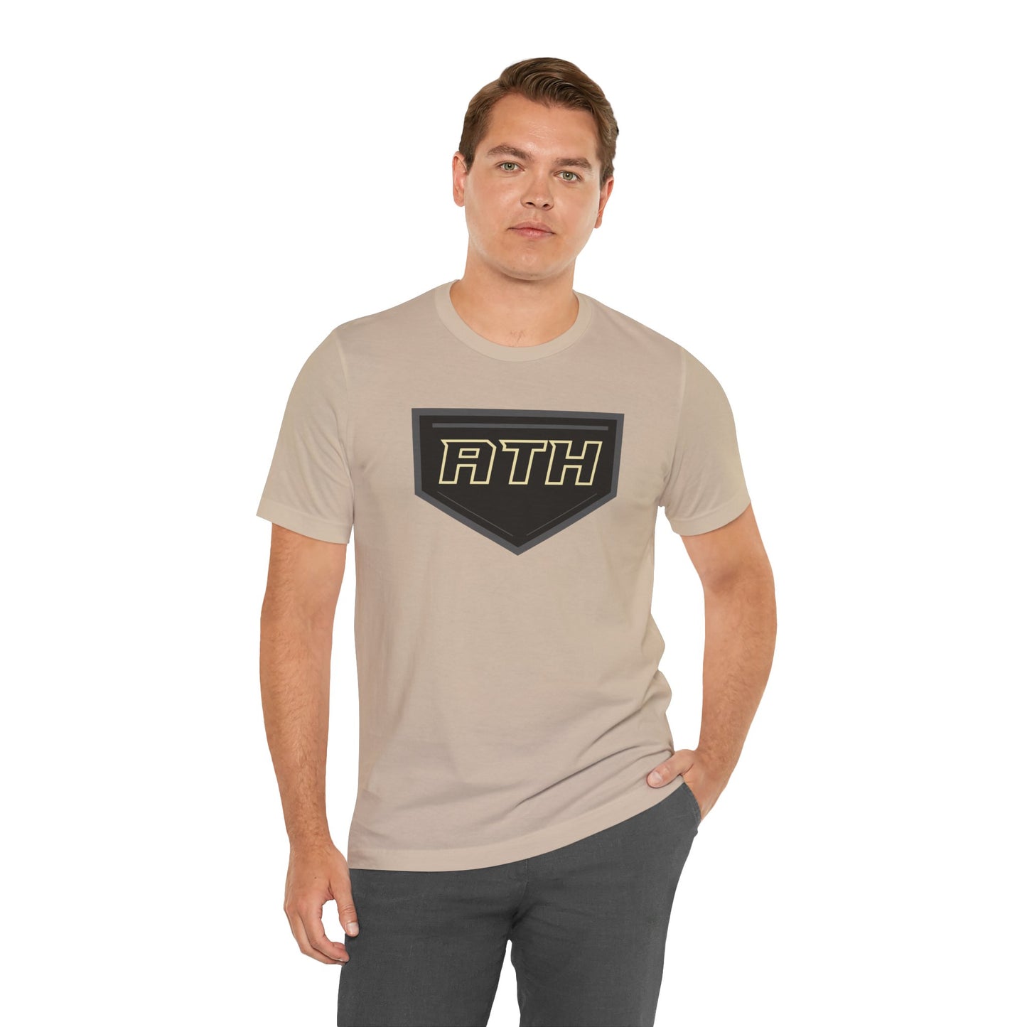 ATH Logo Tee — Athletic Patch Graphic T‑Shirt