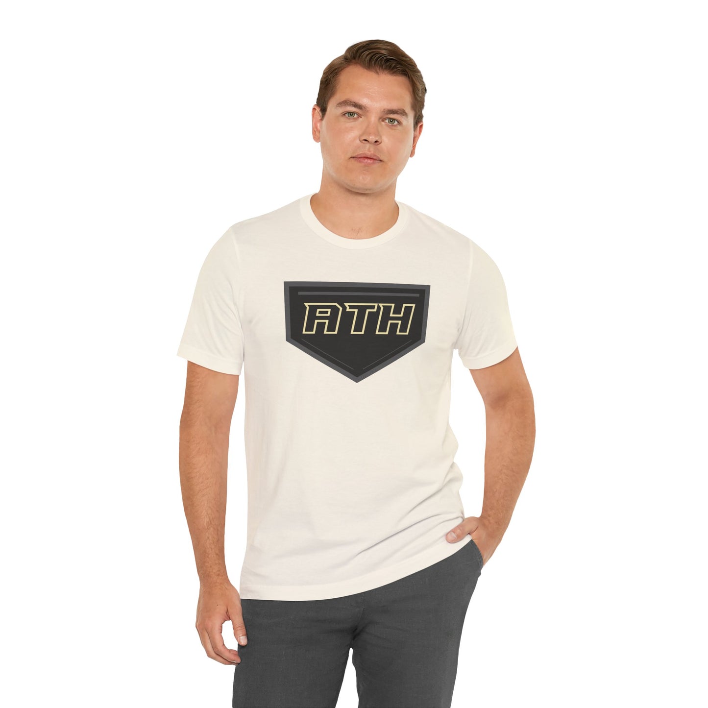 ATH Logo Tee — Athletic Patch Graphic T‑Shirt