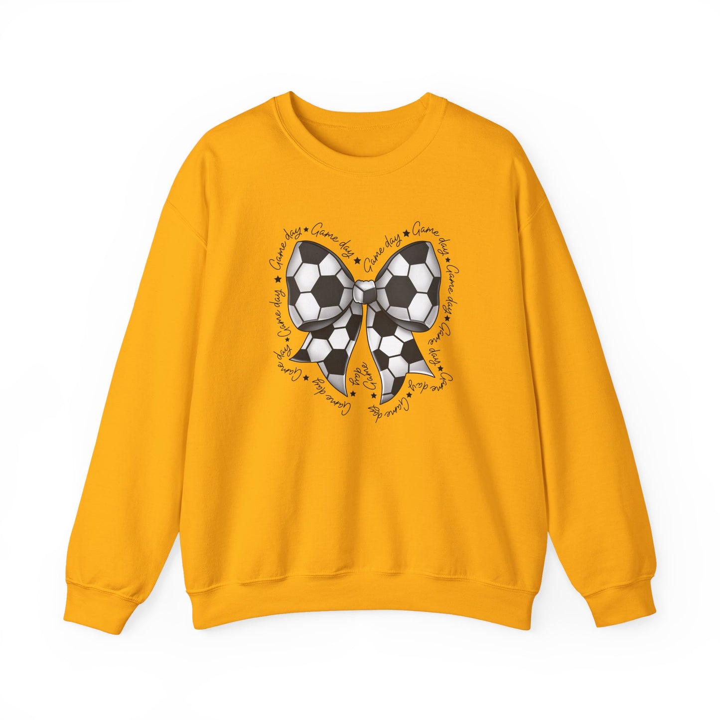 Soccer Bow Crewneck Sweatshirt — Cute Soccer Ball Bow Graphic