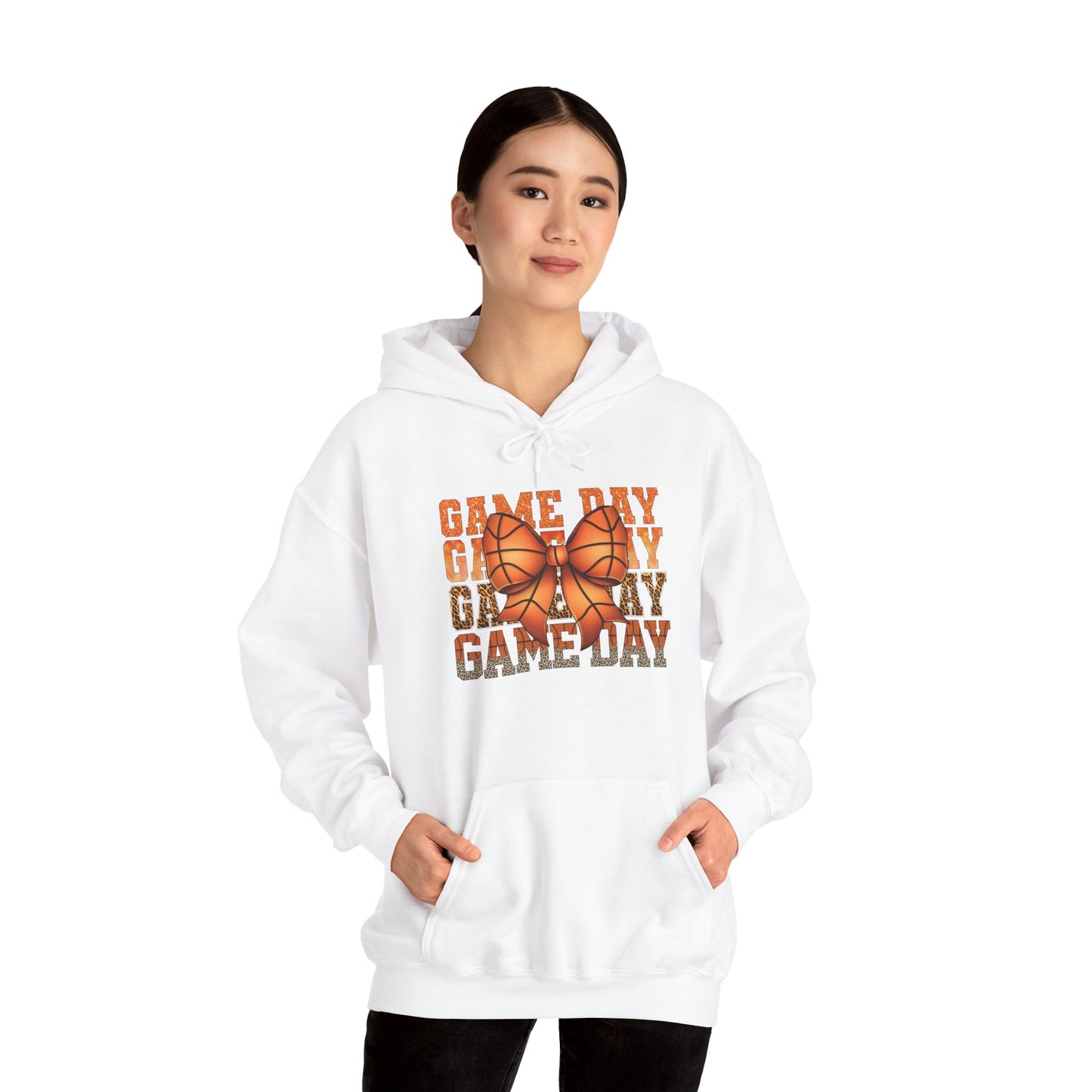 Game Day Basketball Hoodie – 'Game Day' Text with Basketball Graphic