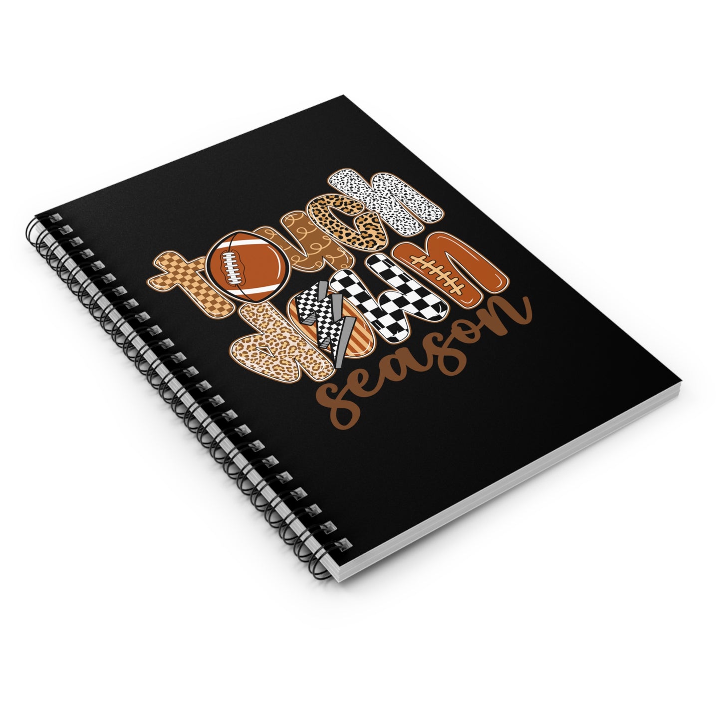 Football-Themed Spiral Notebook - Touchdown Season Design, Perfect for Gamers, Students, Gift for Coaches, Game Day Planning, School [...]