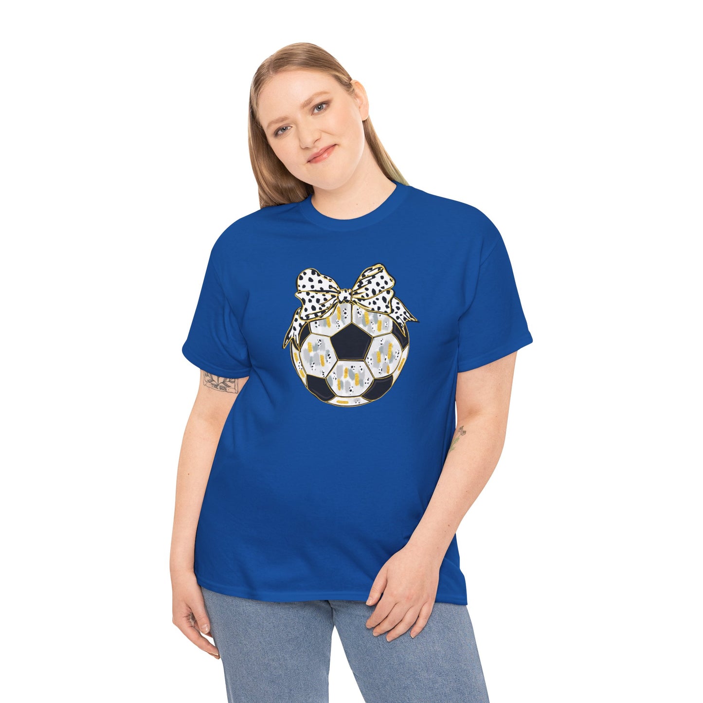Soccer Ball with Polka Dot Bow T-Shirt