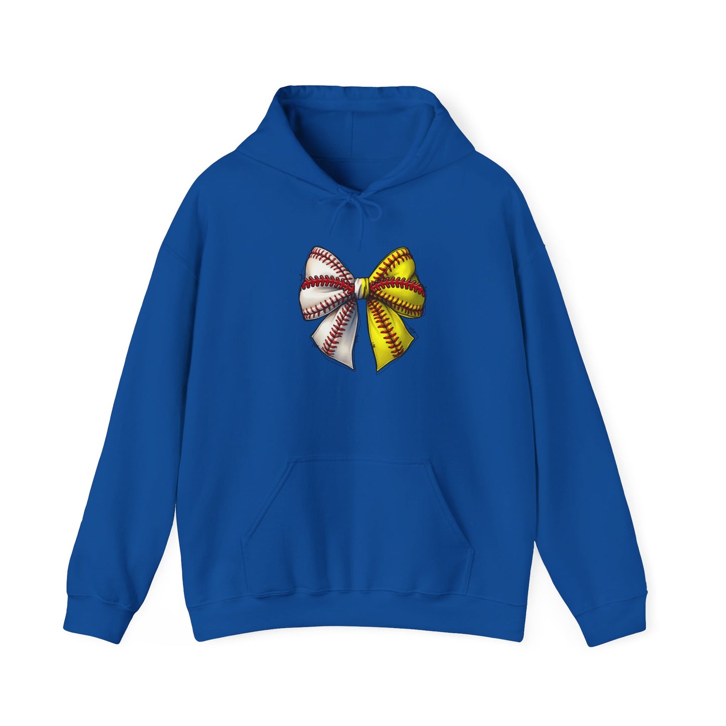 Baseball & Softball Heart Hoodie – Red & Yellow Stitch Love Pullover