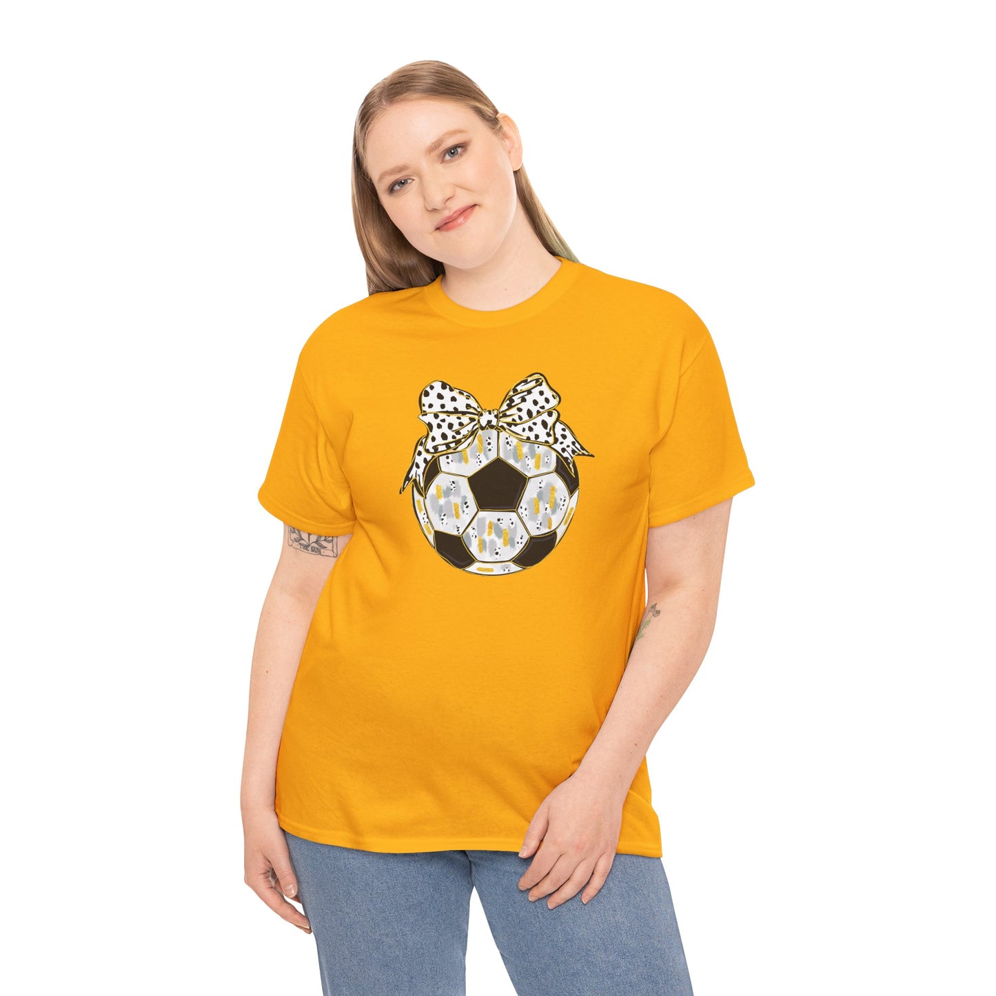 Soccer Ball with Polka Dot Bow T-Shirt