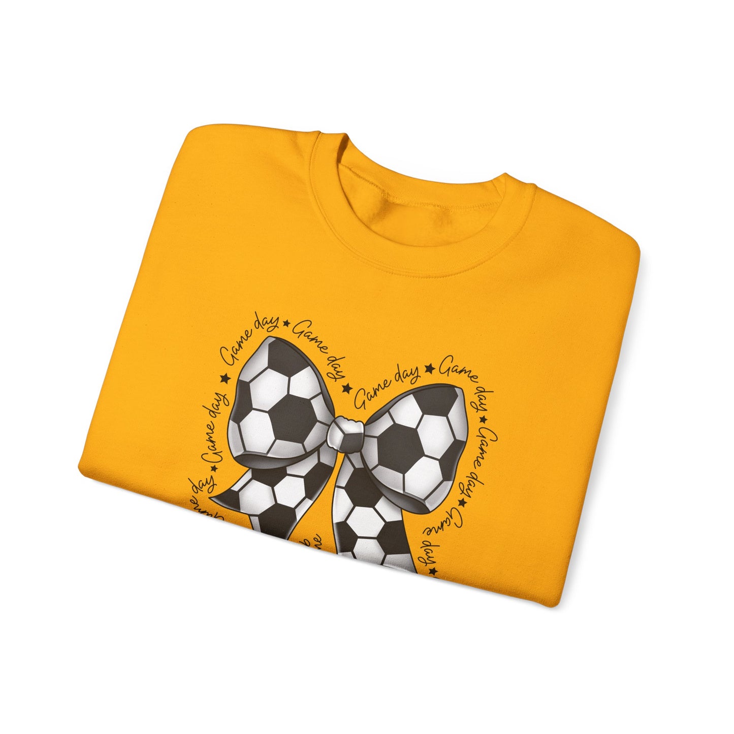 Soccer Bow Crewneck Sweatshirt — Cute Soccer Ball Bow Graphic