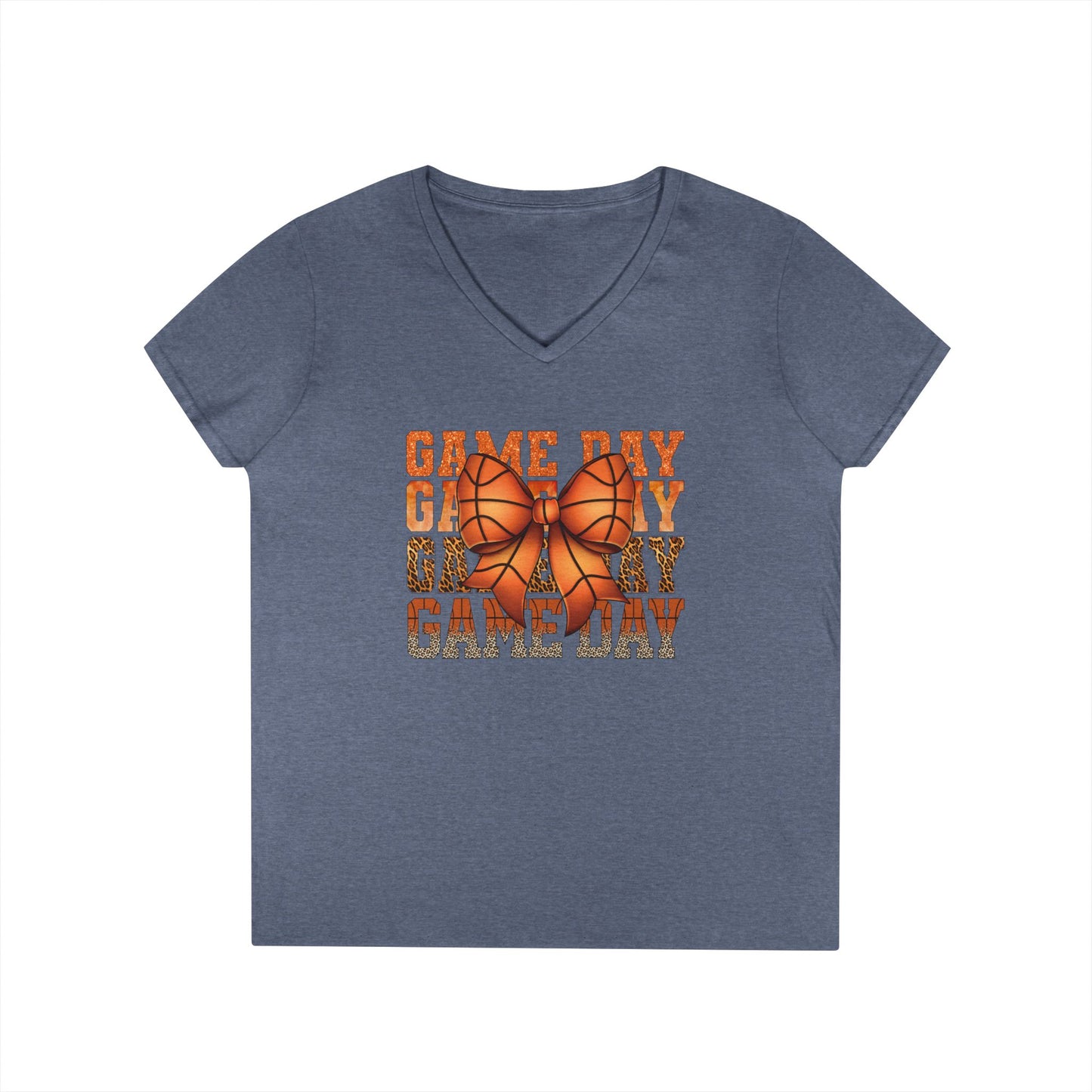 V-Neck T-Shirt Basketball Mom Game Day Shirt