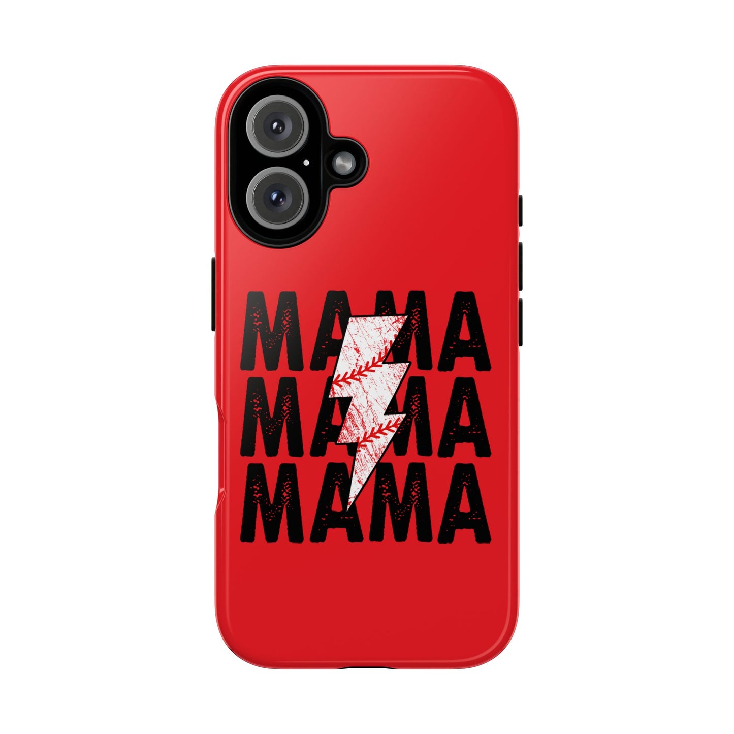 Baseball Mama Lightning Phone Case - Bold Red Design for Moms, Gift for Mother's Day, Birthday, Sports Fans, Tough and Stylish