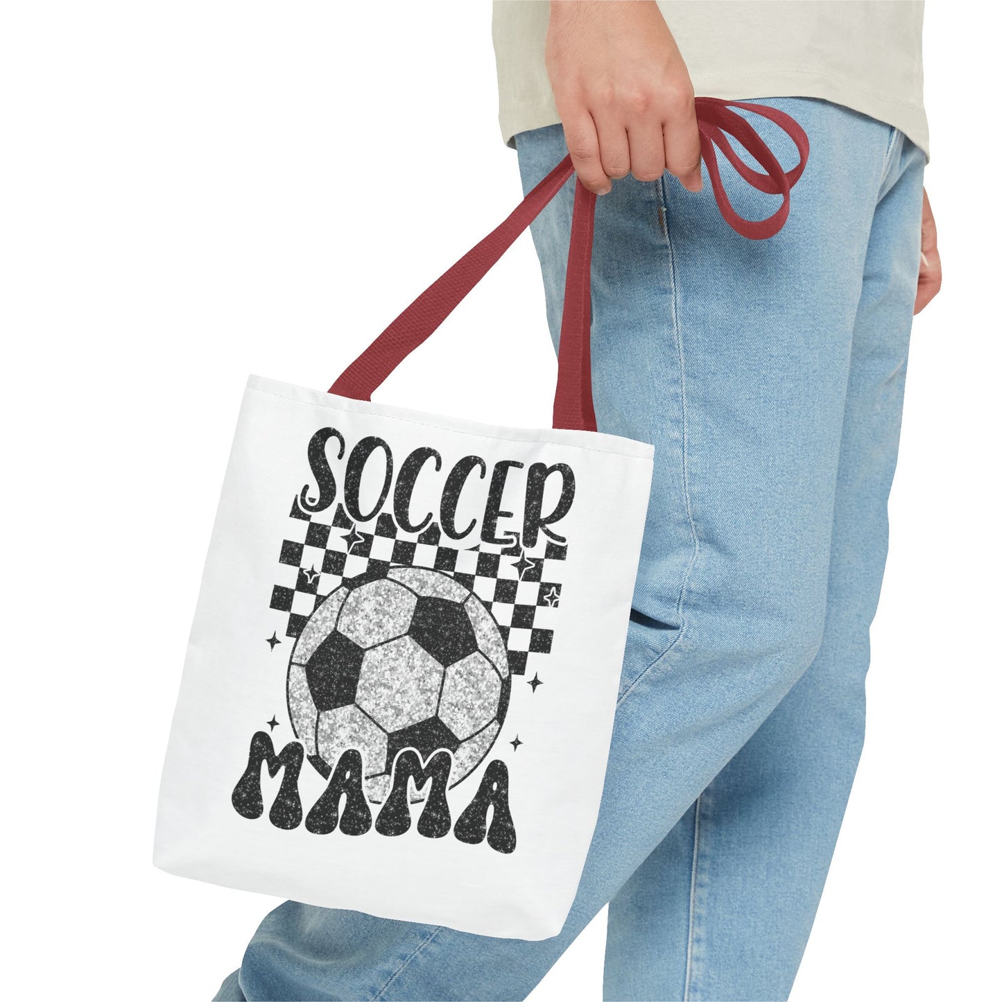 Soccer Mama Tote Bag, Sports Bag for Moms, Gift for Soccer Enthusiasts, Sporty Shopping Tote, Unique Soccer Gifts