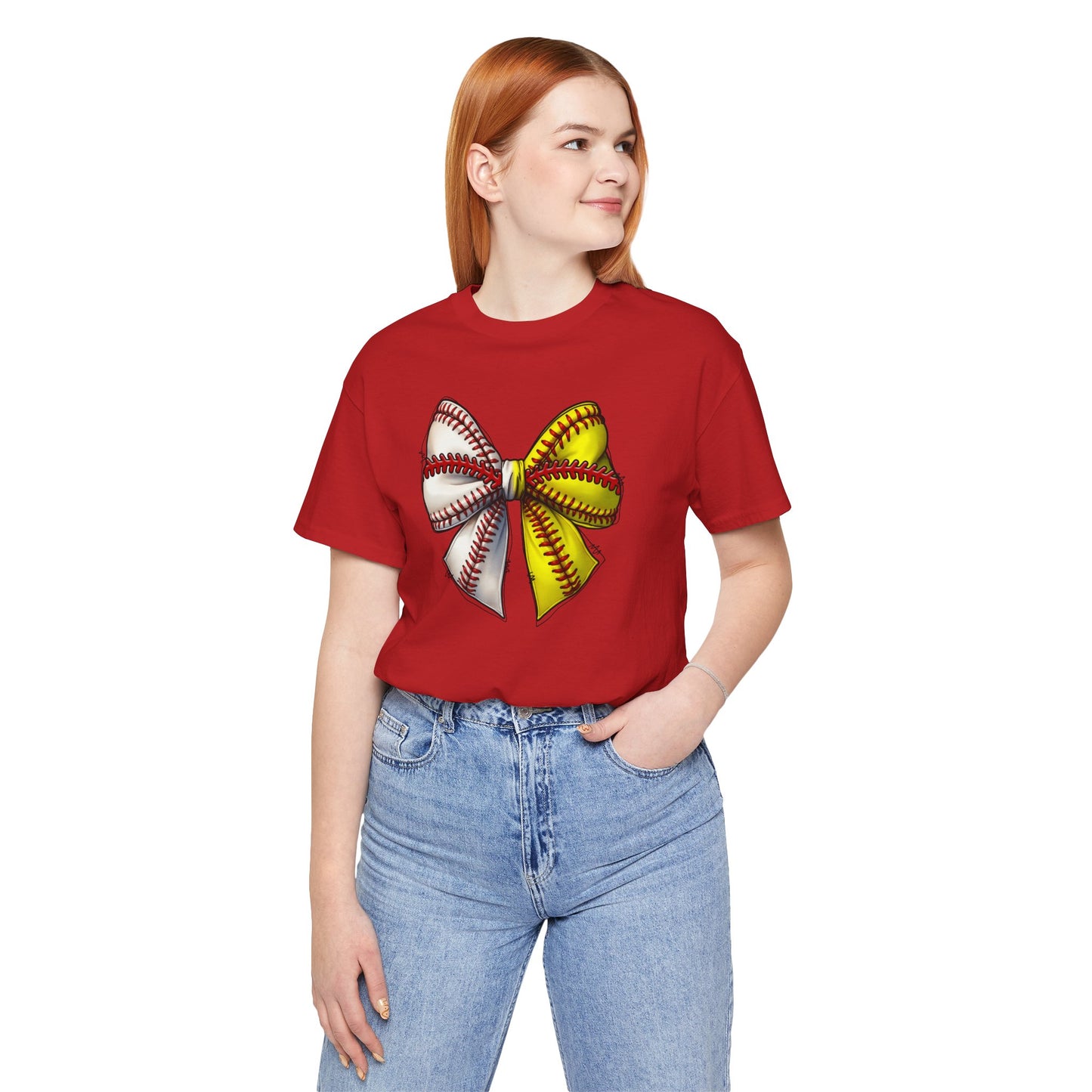 Baseball Softball Bow T-Shirt – Cute Coach Mom Fan Tee
