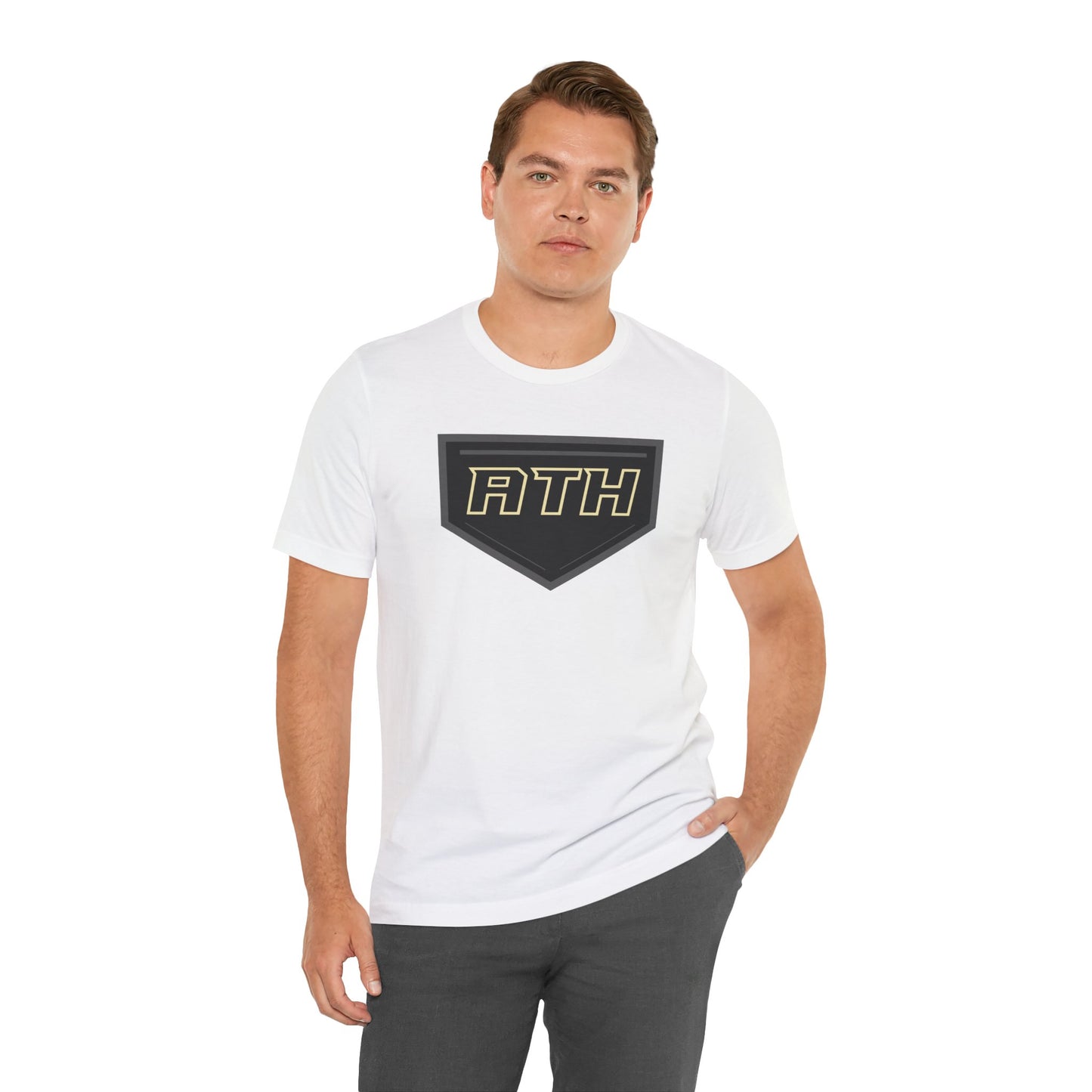ATH Logo Tee — Athletic Patch Graphic T‑Shirt