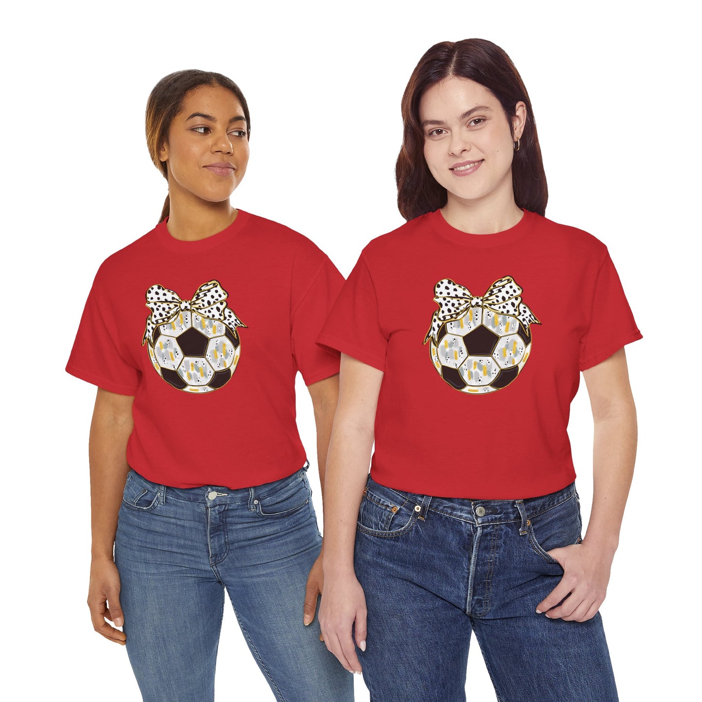 Soccer Ball with Polka Dot Bow T-Shirt