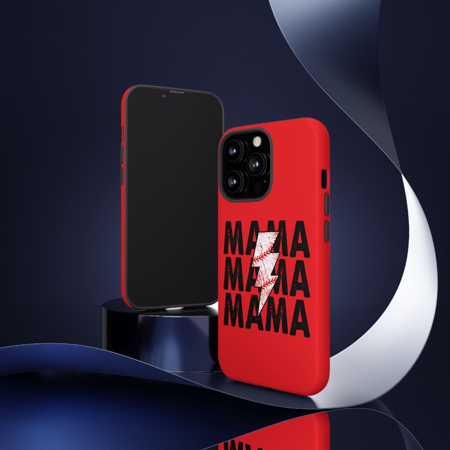 Baseball Mama Lightning Phone Case - Bold Red Design for Moms, Gift for Mother's Day, Birthday, Sports Fans, Tough and Stylish