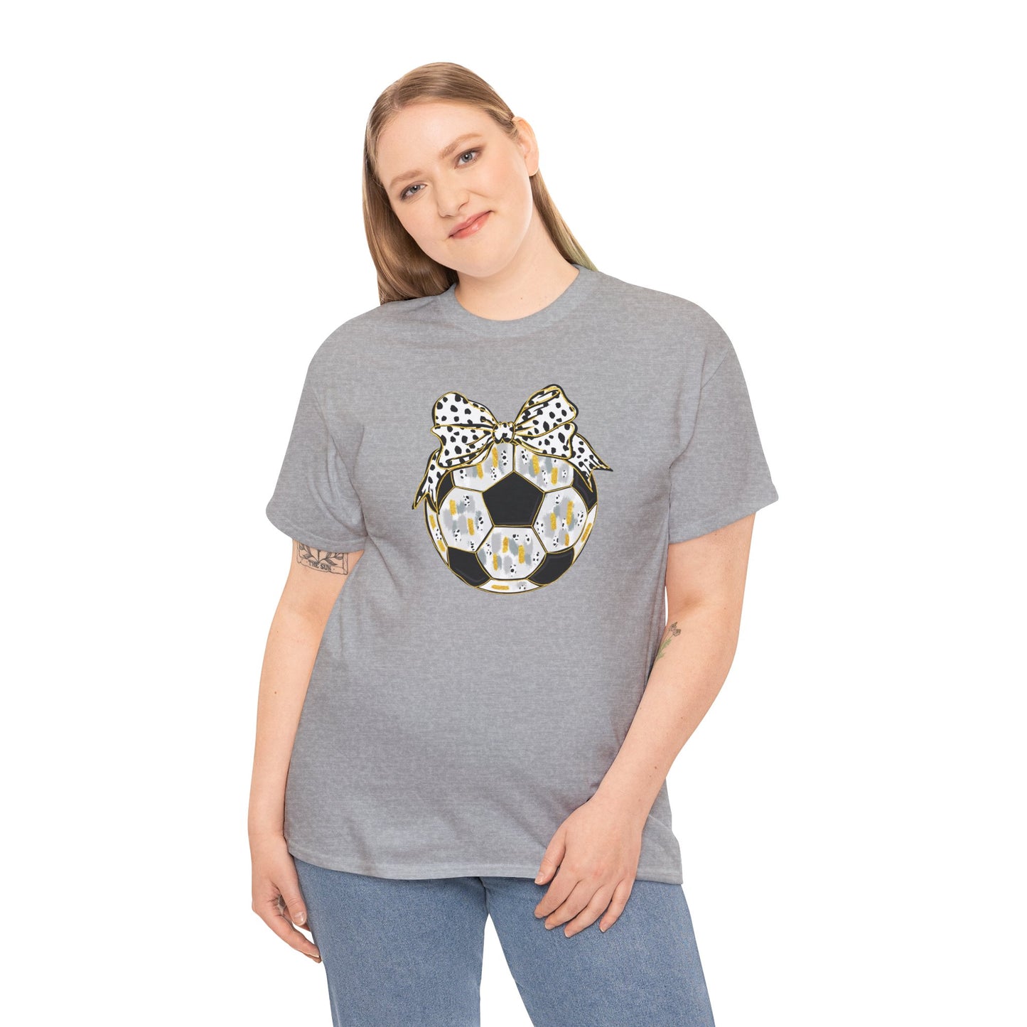 Soccer Ball with Polka Dot Bow T-Shirt