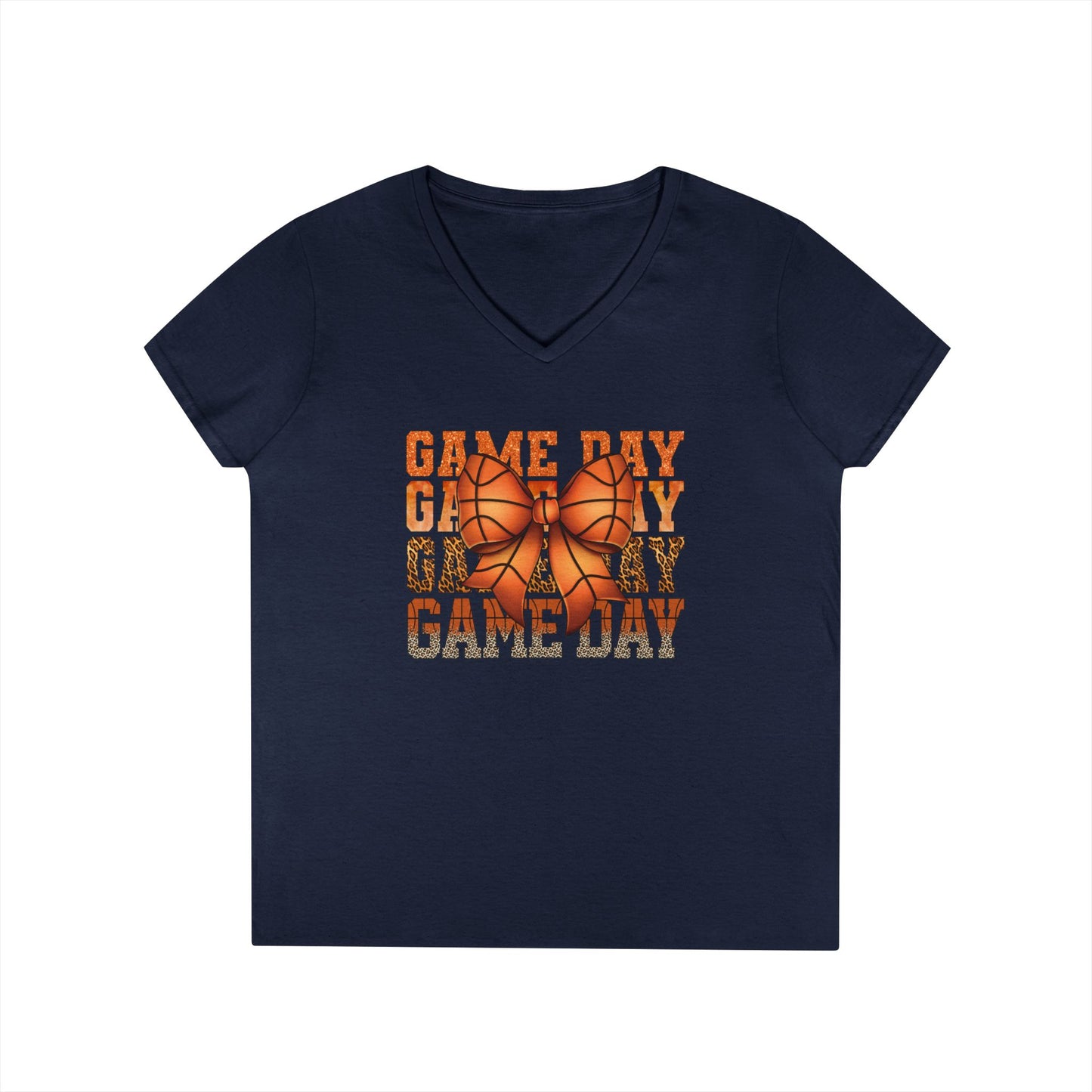 V-Neck T-Shirt Basketball Mom Game Day Shirt