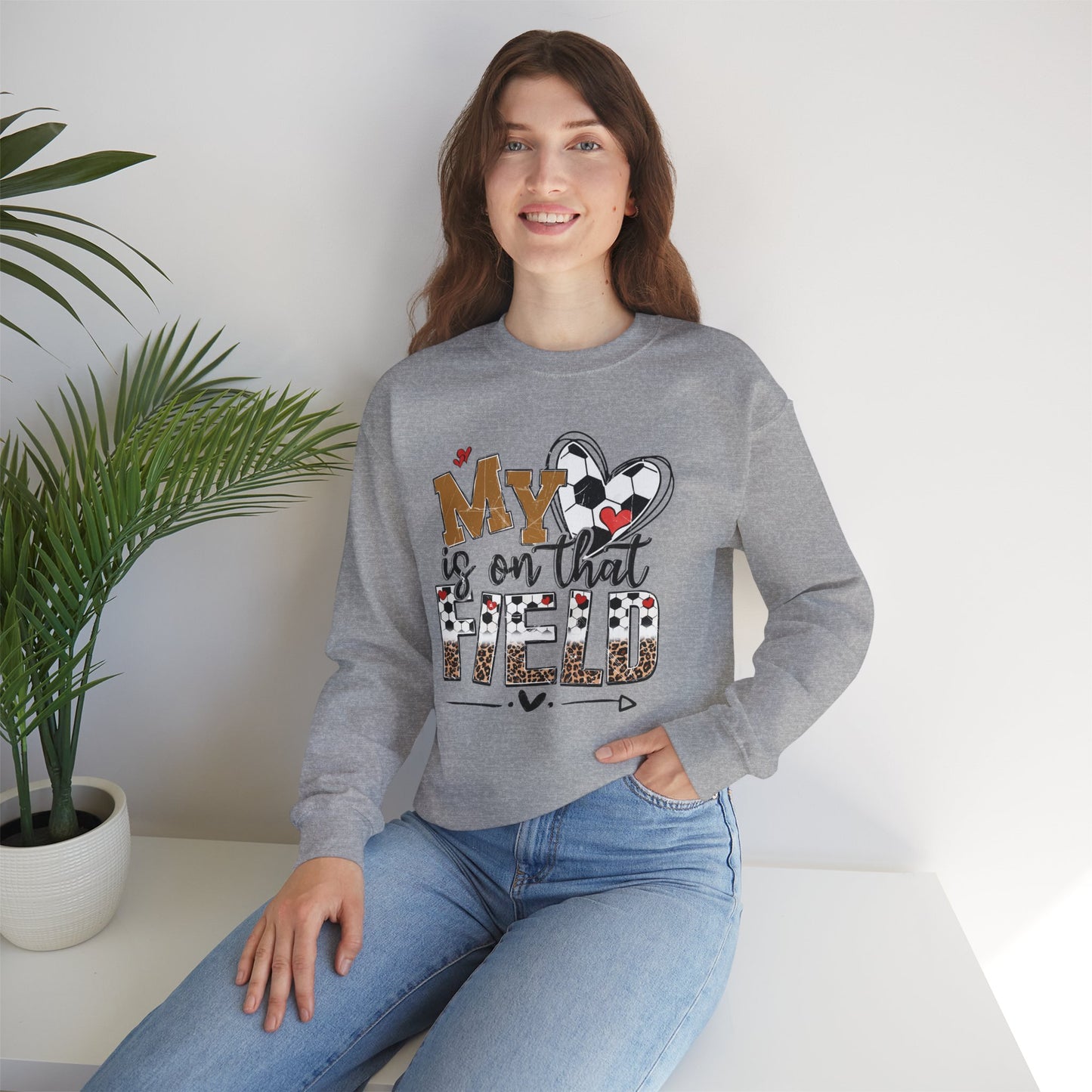 Soccer Mom Crewneck Sweatshirt - Cozy Sports Apparel, Gift for Sports Moms