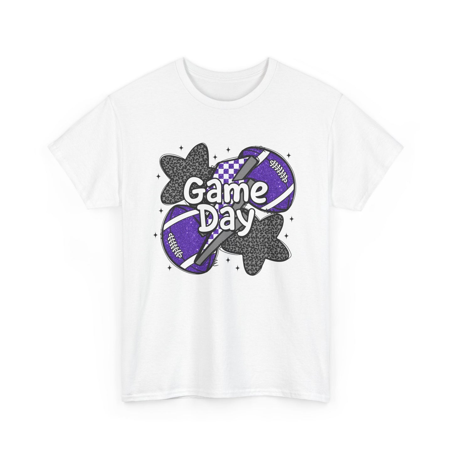 Football Game Day Tee Purple & Black