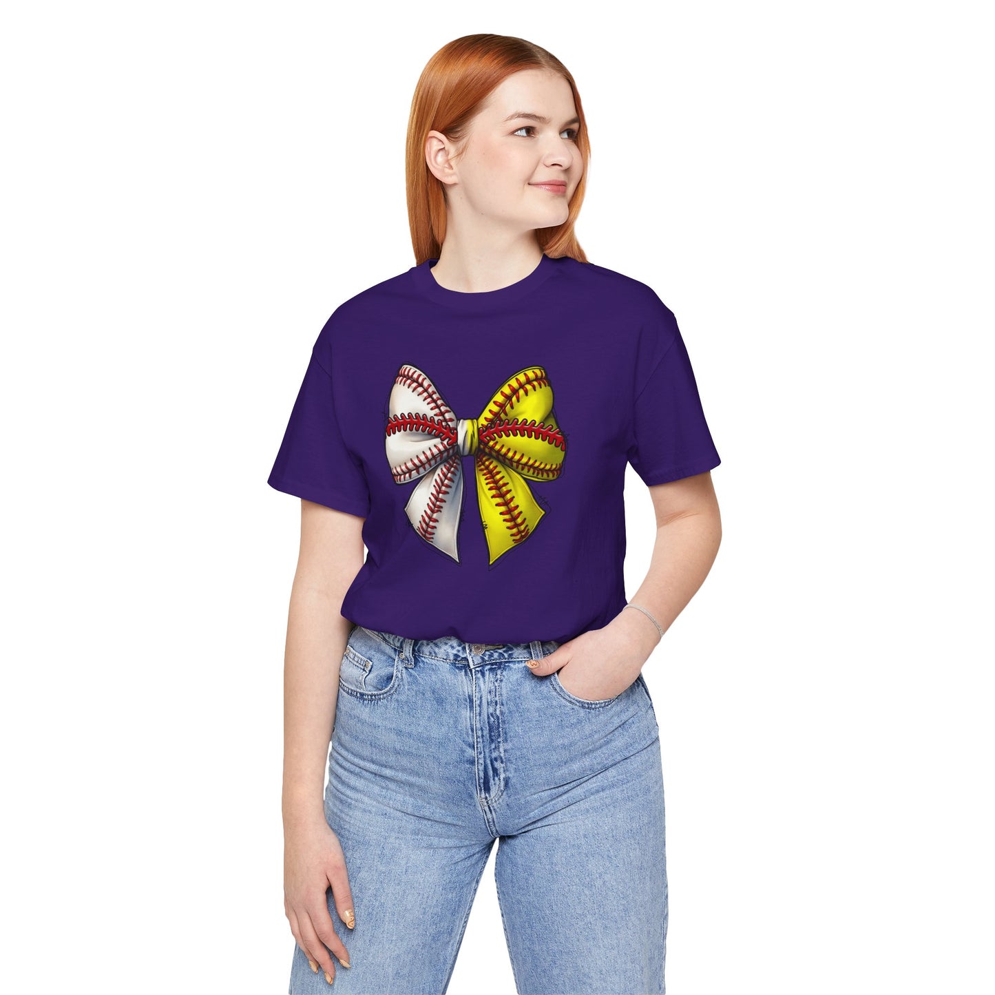 Baseball Softball Bow T-Shirt – Cute Coach Mom Fan Tee