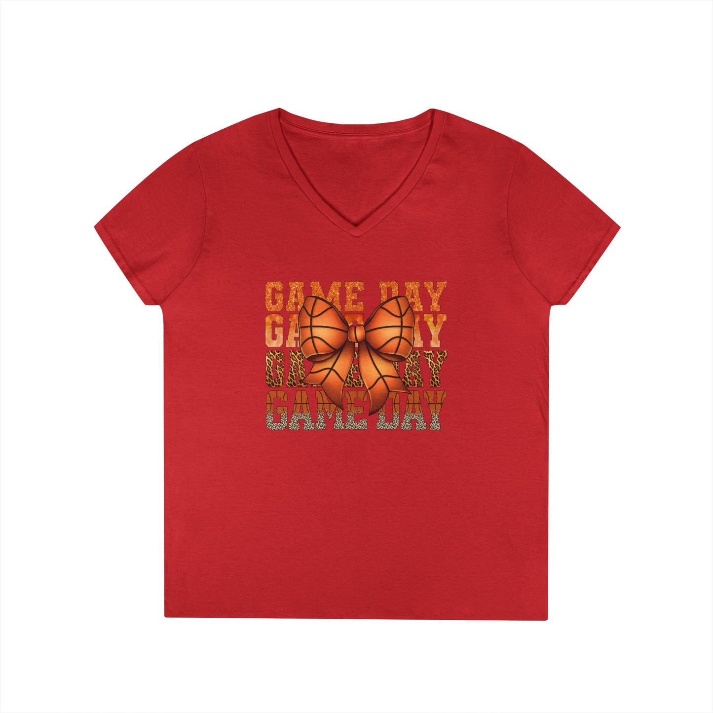 V-Neck T-Shirt Basketball Mom Game Day Shirt