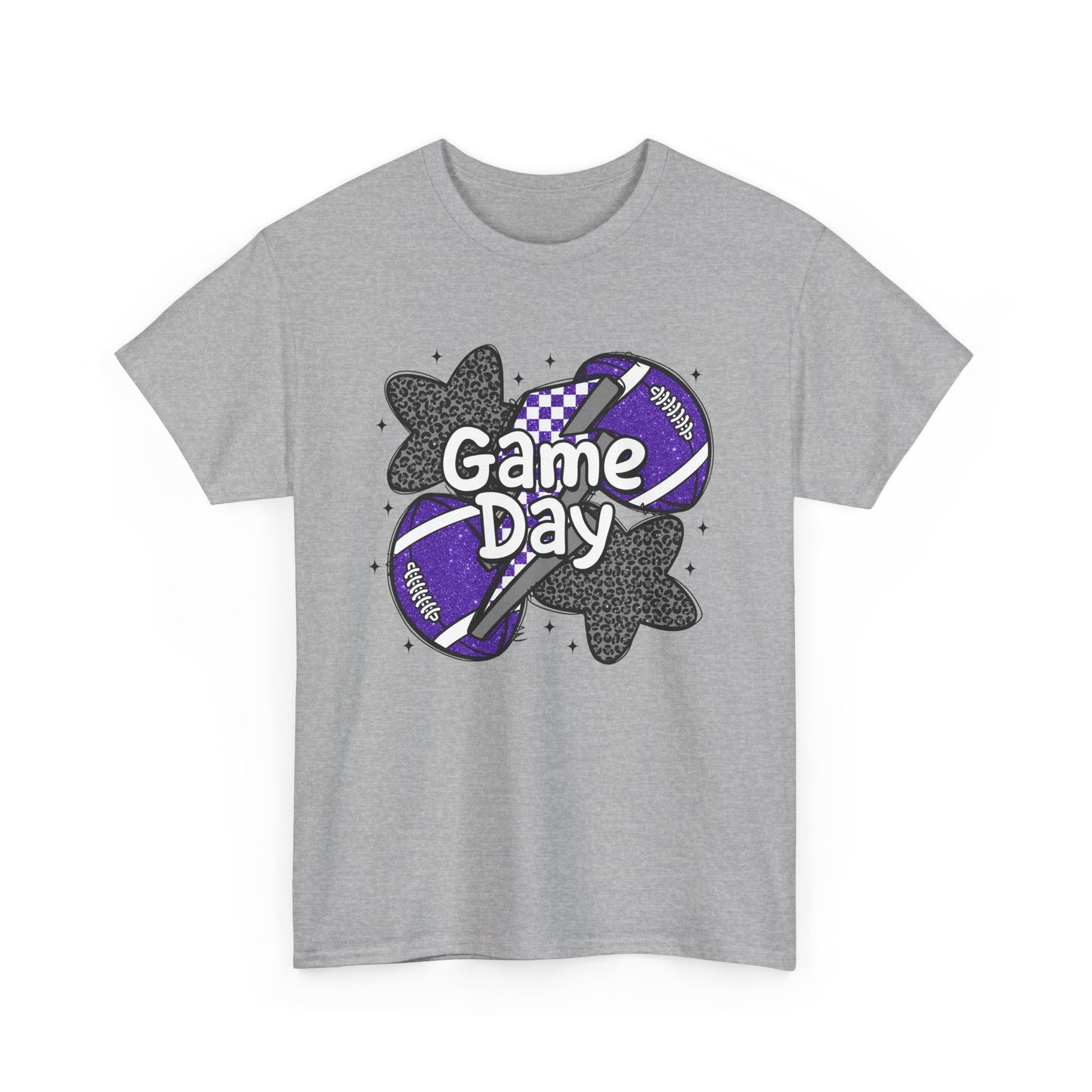 Football Game Day Tee Purple & Black