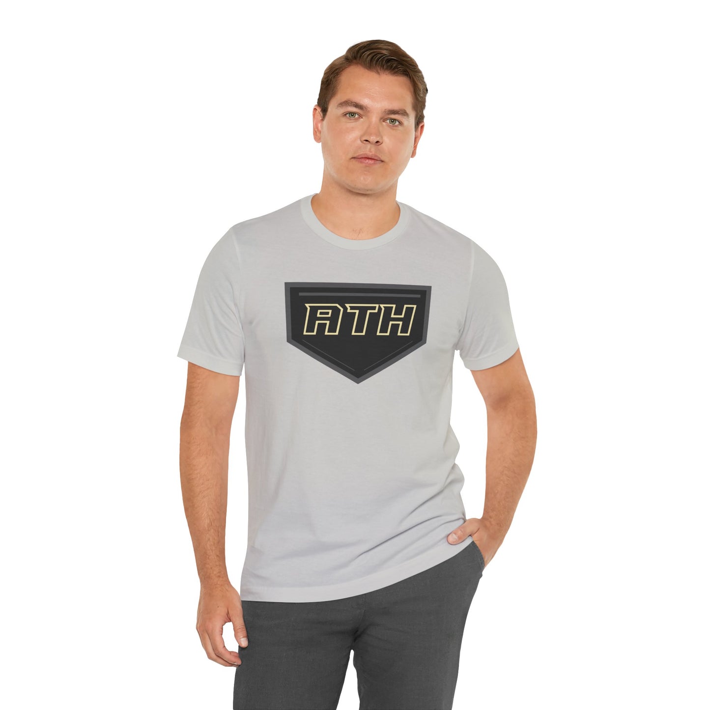 ATH Logo Tee — Athletic Patch Graphic T‑Shirt