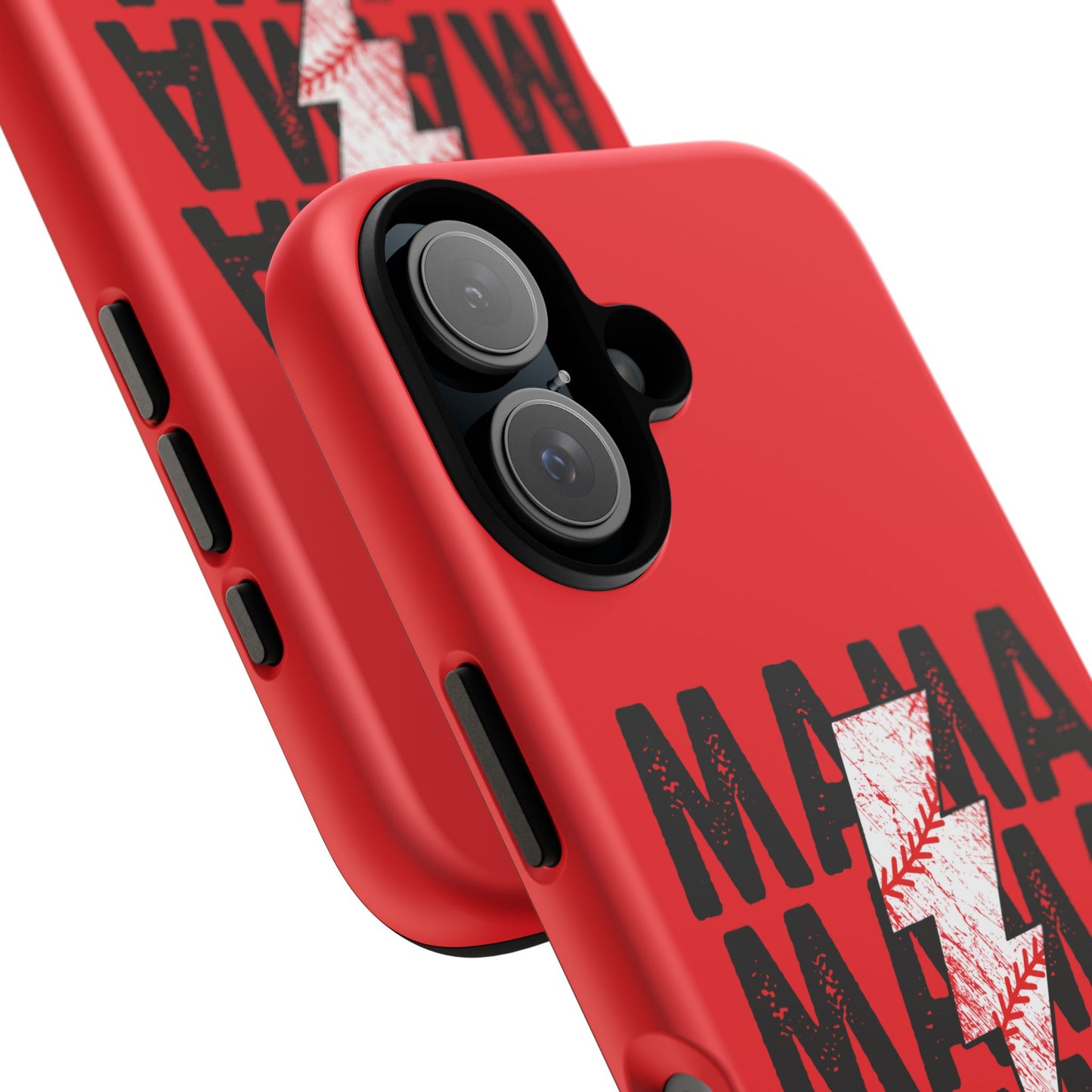 Baseball Mama Lightning Phone Case - Bold Red Design for Moms, Gift for Mother's Day, Birthday, Sports Fans, Tough and Stylish