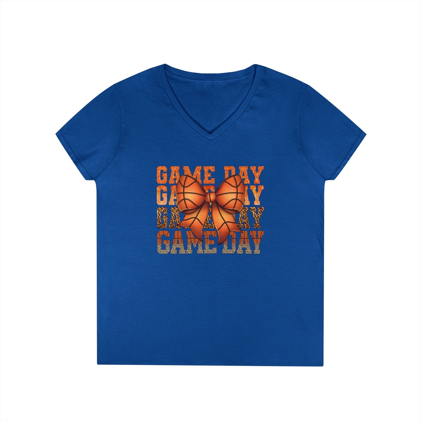 V-Neck T-Shirt Basketball Mom Game Day Shirt