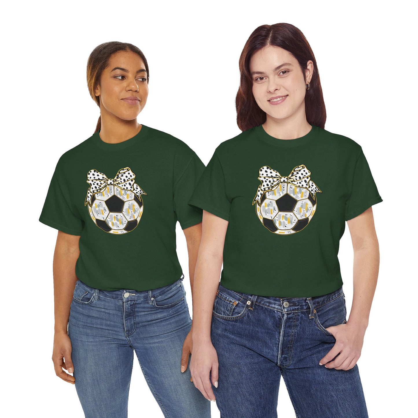 Soccer Ball with Polka Dot Bow T-Shirt