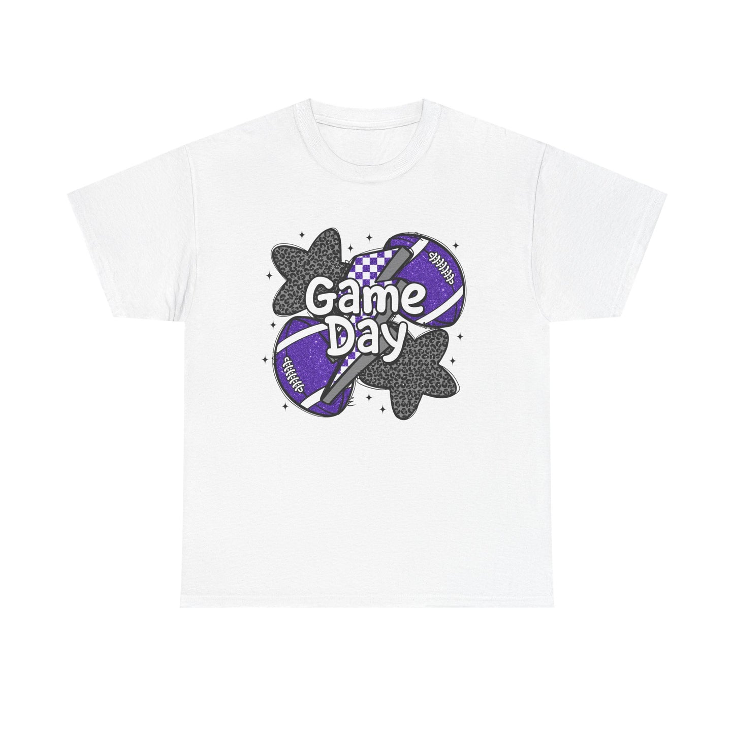 Football Game Day Tee Purple & Black