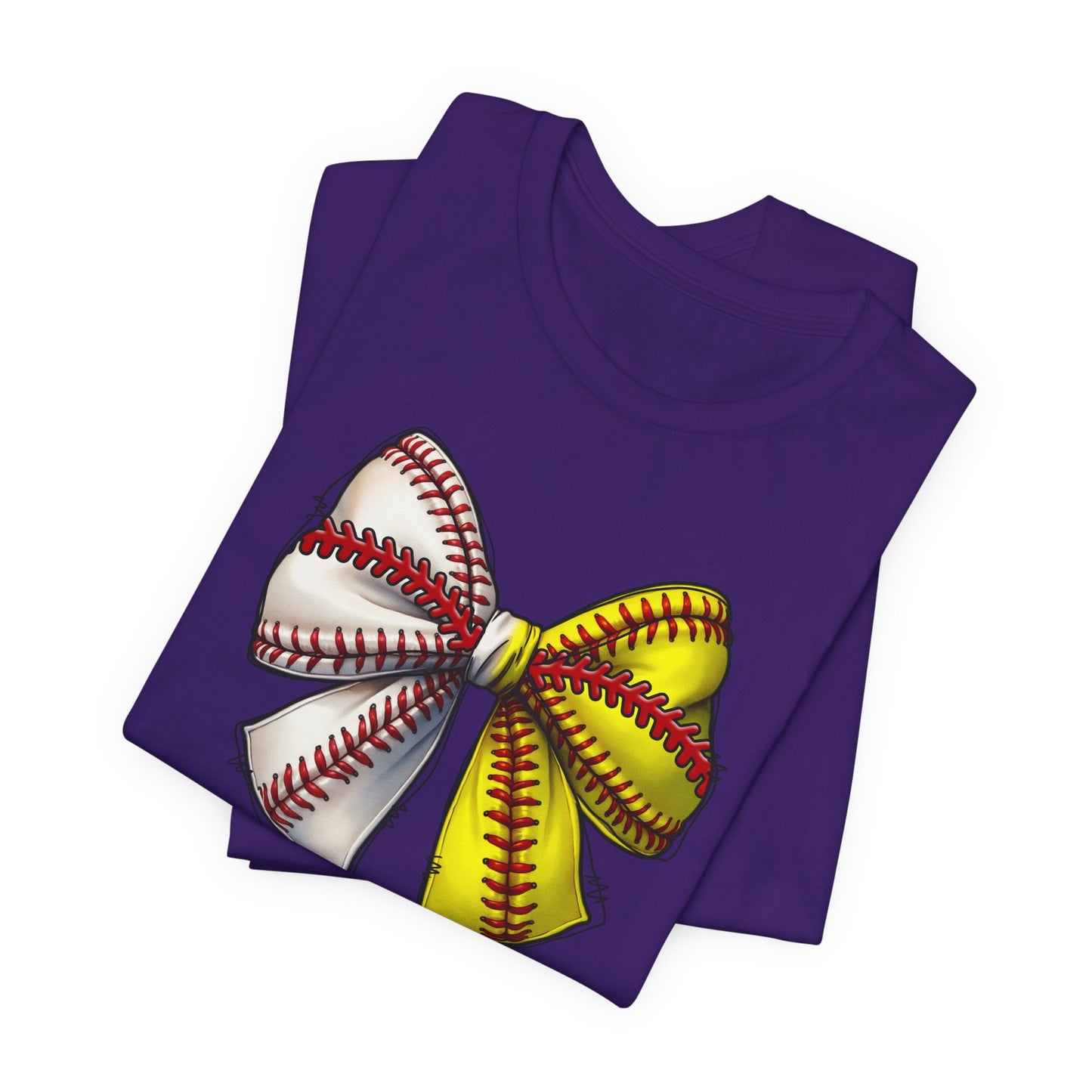 Baseball Softball Bow T-Shirt – Cute Coach Mom Fan Tee