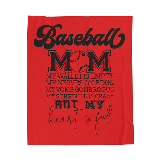 Plush Blanket - Baseball Mom Design