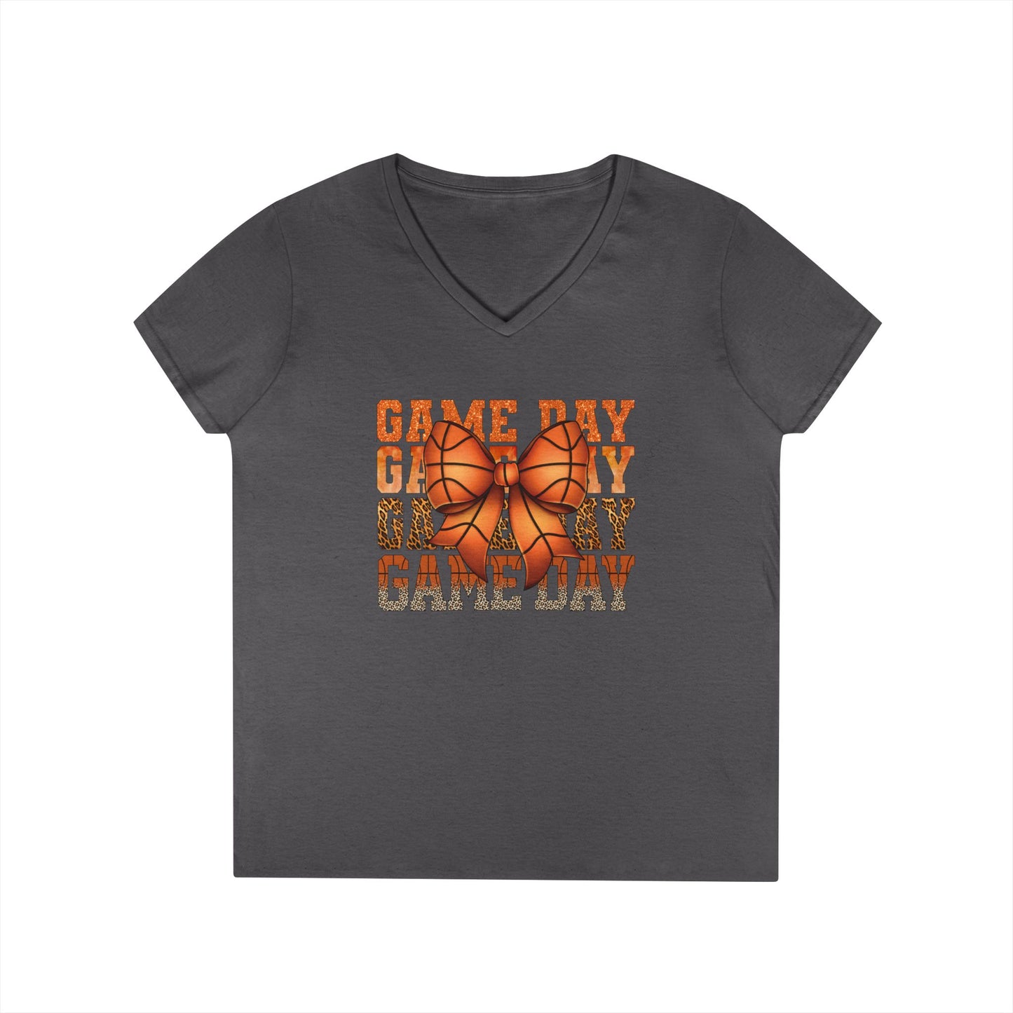V-Neck T-Shirt Basketball Mom Game Day Shirt