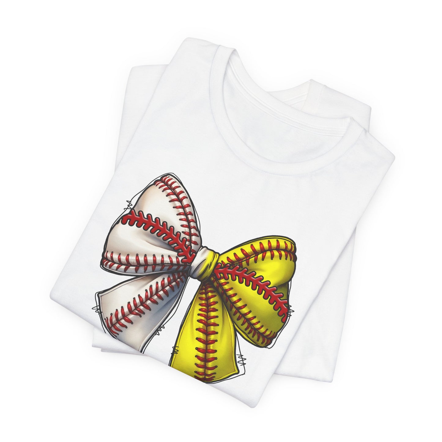 Baseball Softball Bow T-Shirt – Cute Coach Mom Fan Tee