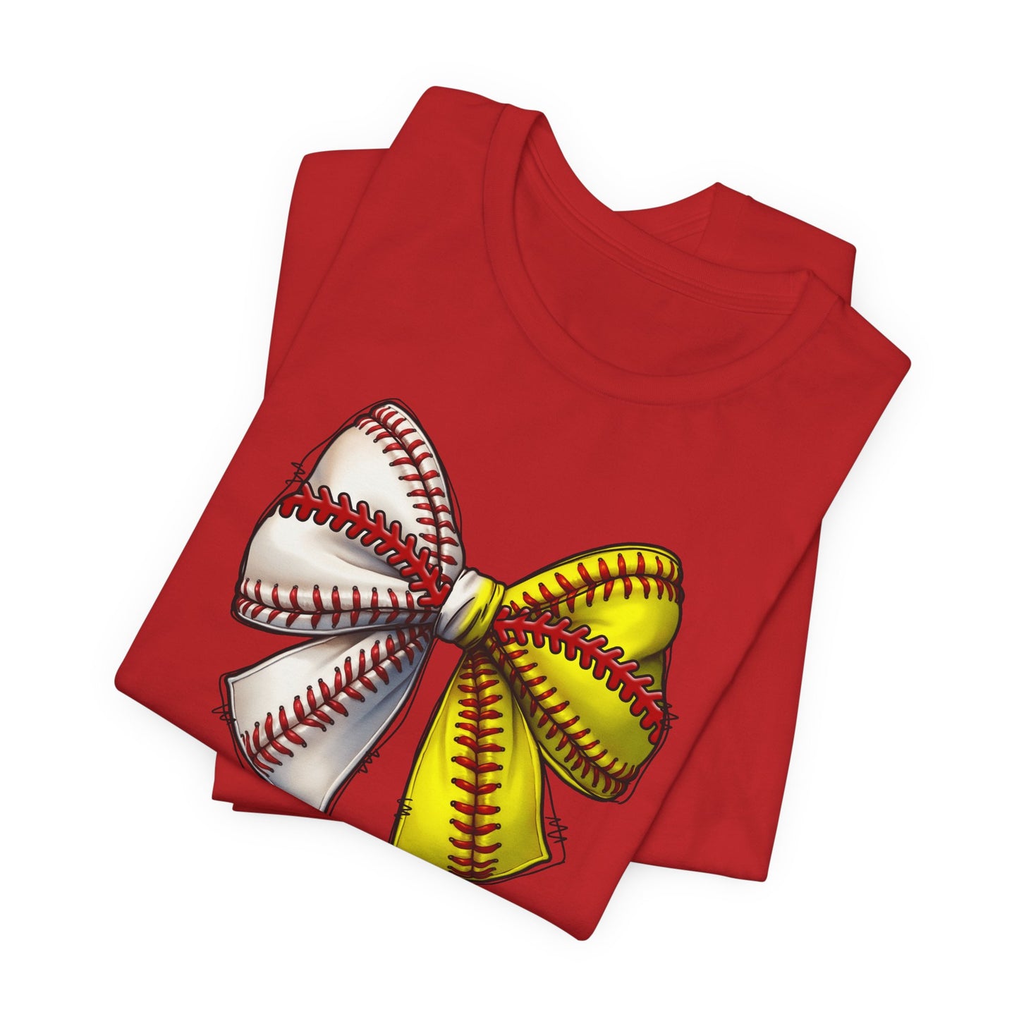Baseball Softball Bow T-Shirt – Cute Coach Mom Fan Tee