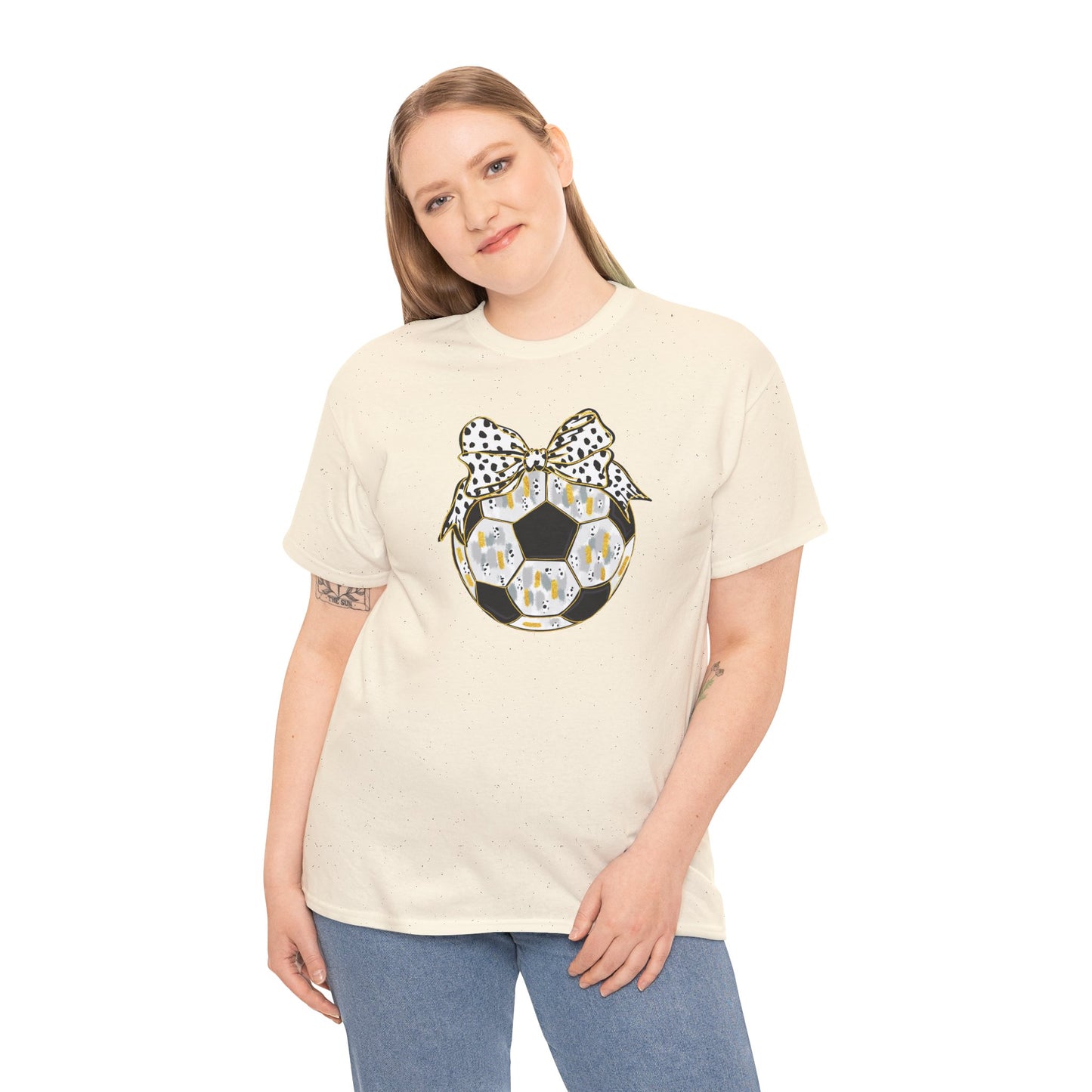 Soccer Ball with Polka Dot Bow T-Shirt