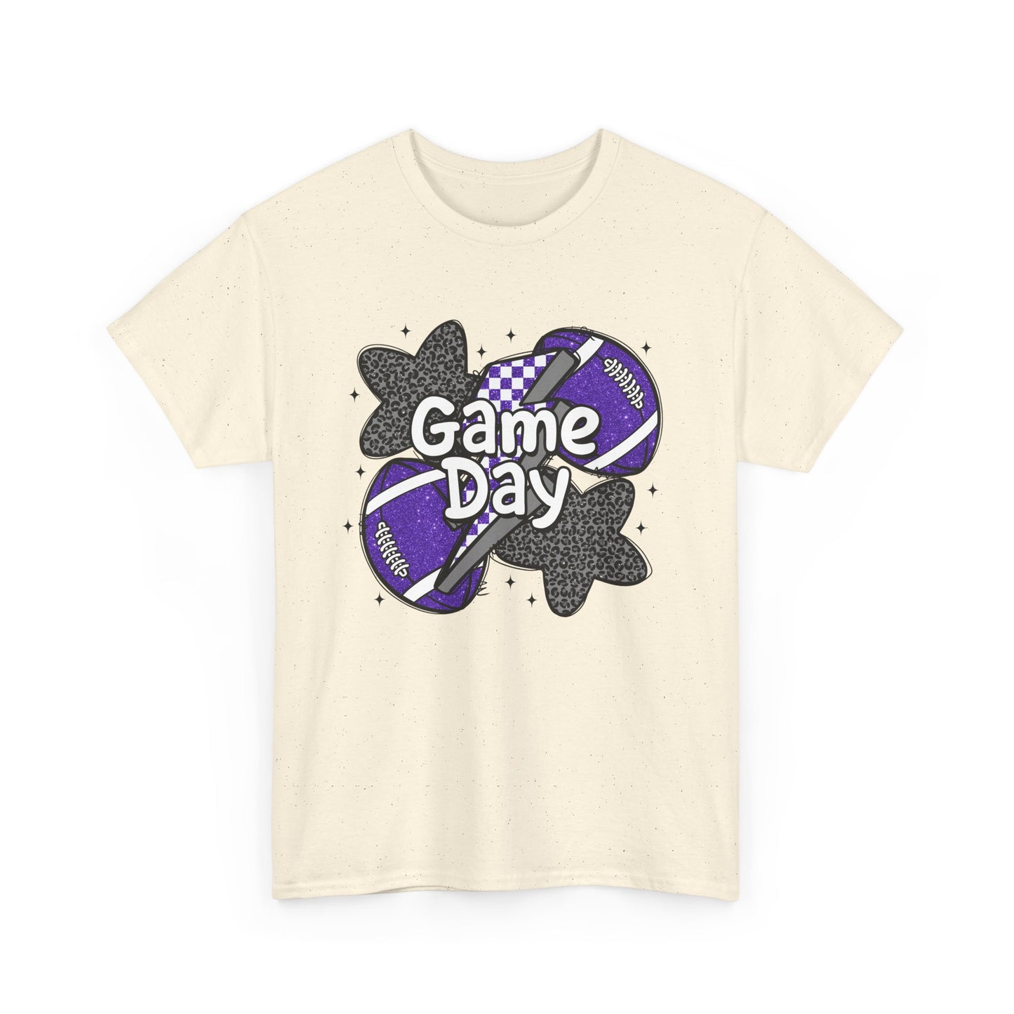 Football Game Day Tee Purple & Black