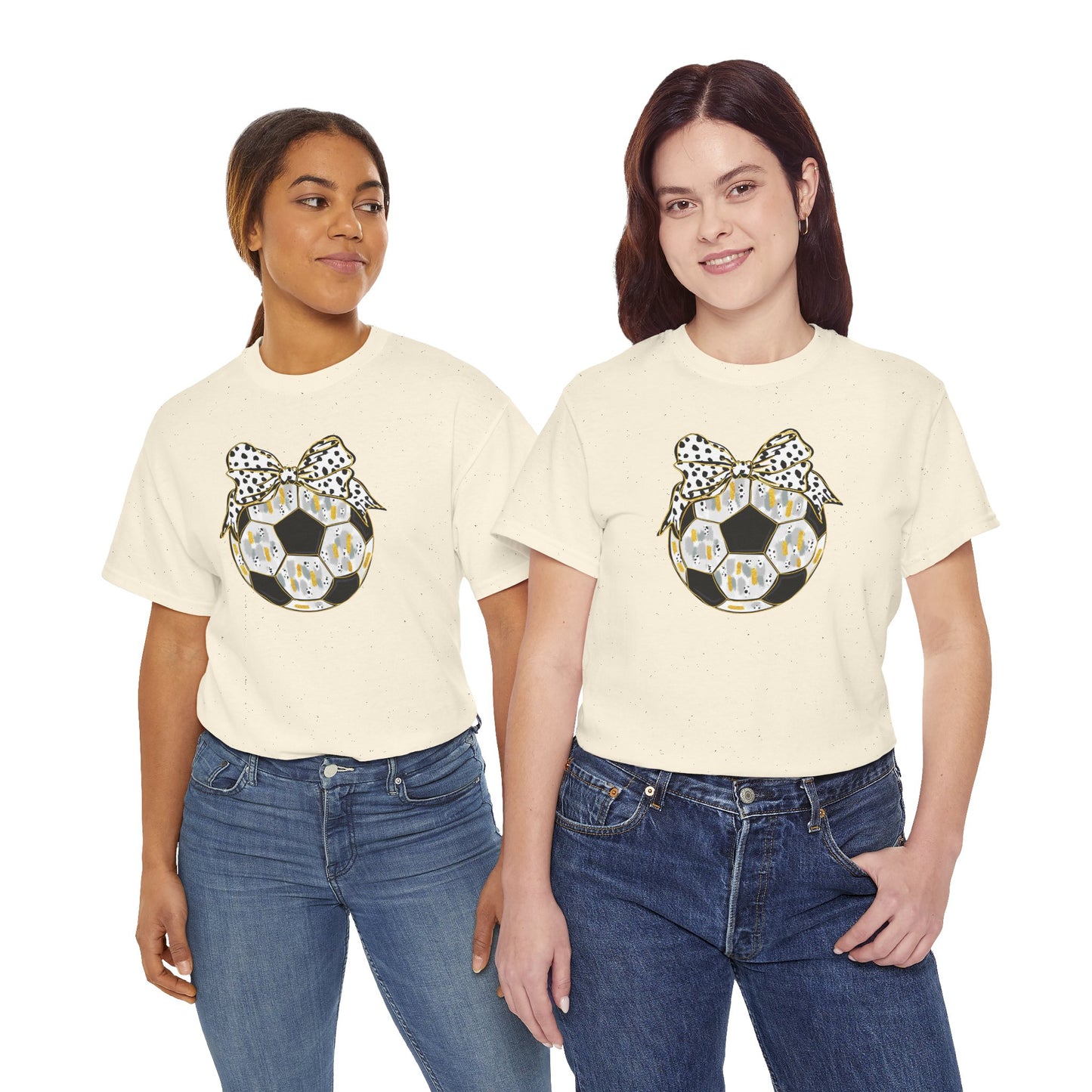 Soccer Ball with Polka Dot Bow T-Shirt