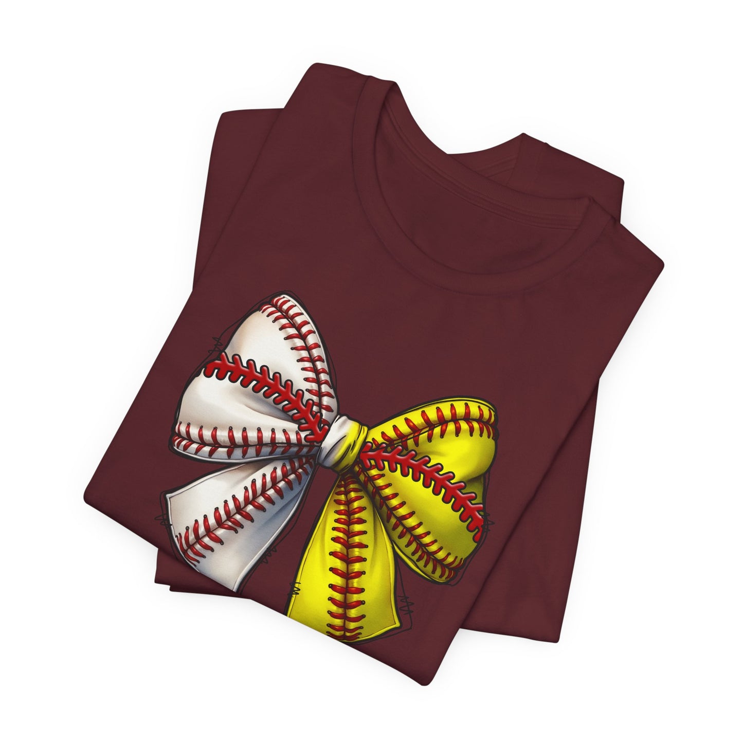 Baseball Softball Bow T-Shirt – Cute Coach Mom Fan Tee