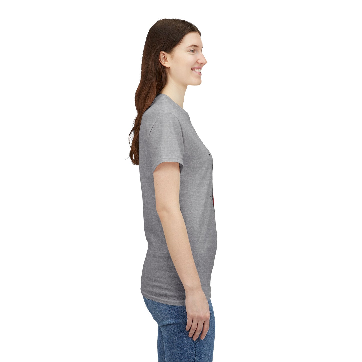 Red & Black Game Day Unisex Heavy Cotton Tee, Sports Shirt, Casual Tee, Gift for Him/Her, Athletic Apparel, Game Day Outfit