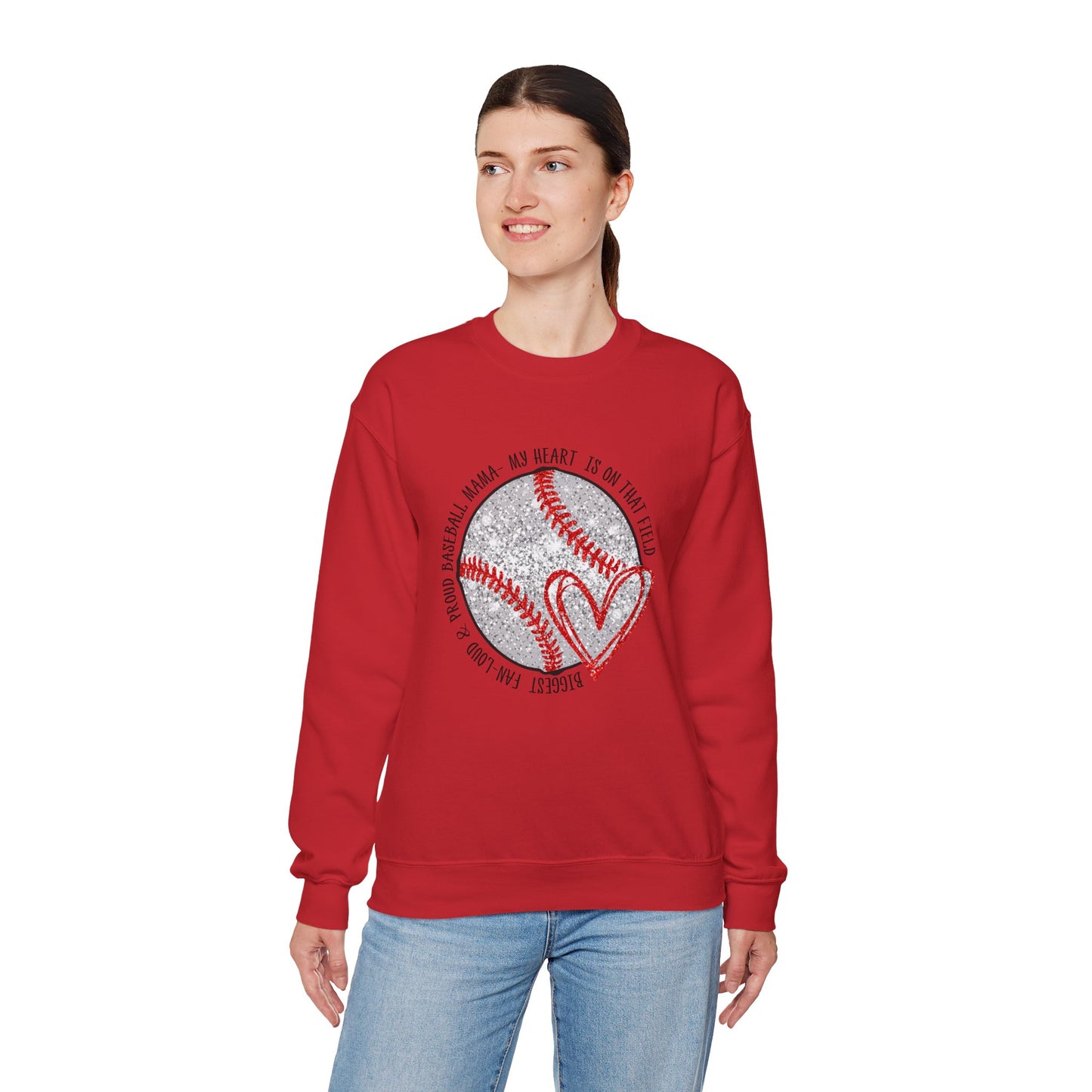 Baseball Mom Crewneck Sweatshirt