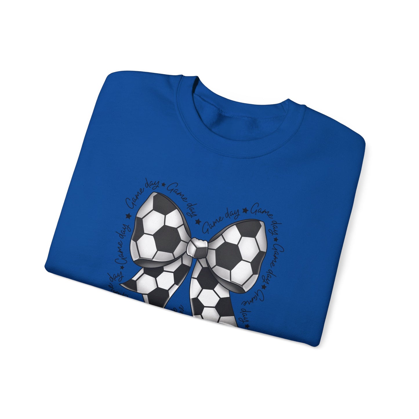 Soccer Bow Crewneck Sweatshirt — Cute Soccer Ball Bow Graphic