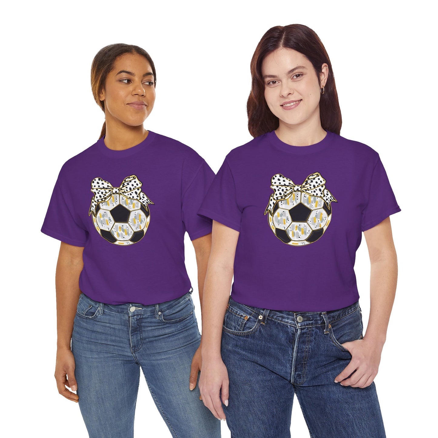 Soccer Ball with Polka Dot Bow T-Shirt