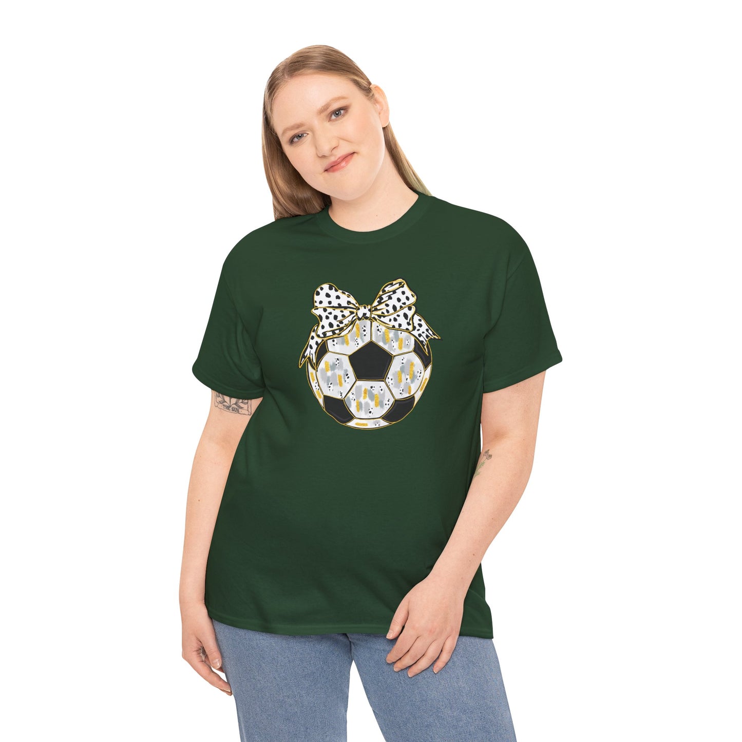 Soccer Ball with Polka Dot Bow T-Shirt