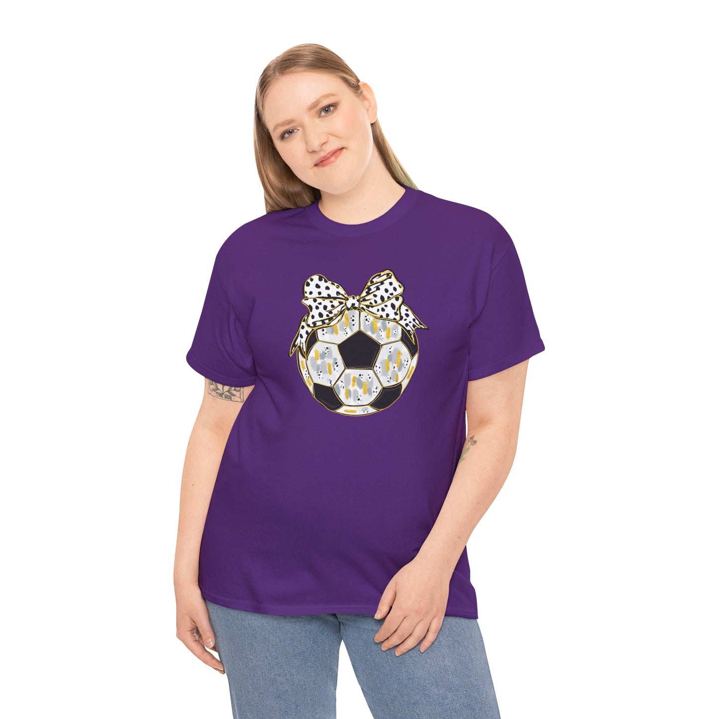 Soccer Ball with Polka Dot Bow T-Shirt