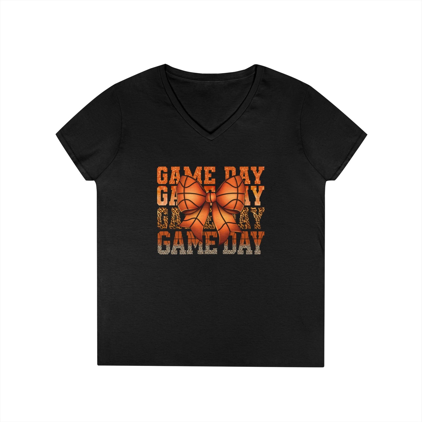 V-Neck T-Shirt Basketball Mom Game Day Shirt