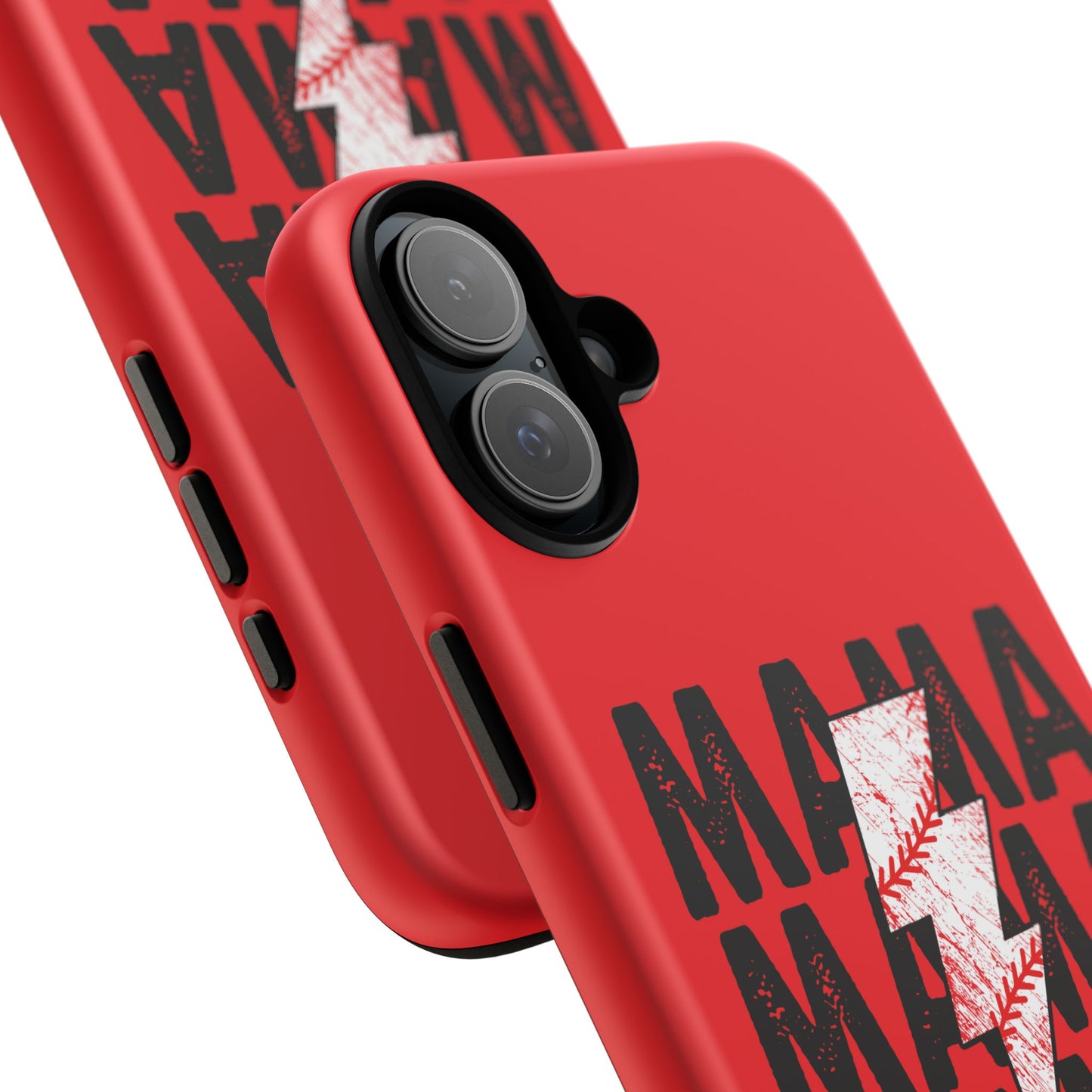 Baseball Mama Lightning Phone Case - Bold Red Design for Moms, Gift for Mother's Day, Birthday, Sports Fans, Tough and Stylish