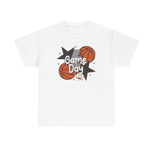 Personalizable Game Day Basketball T-Shirt — Retro Courtside Tee