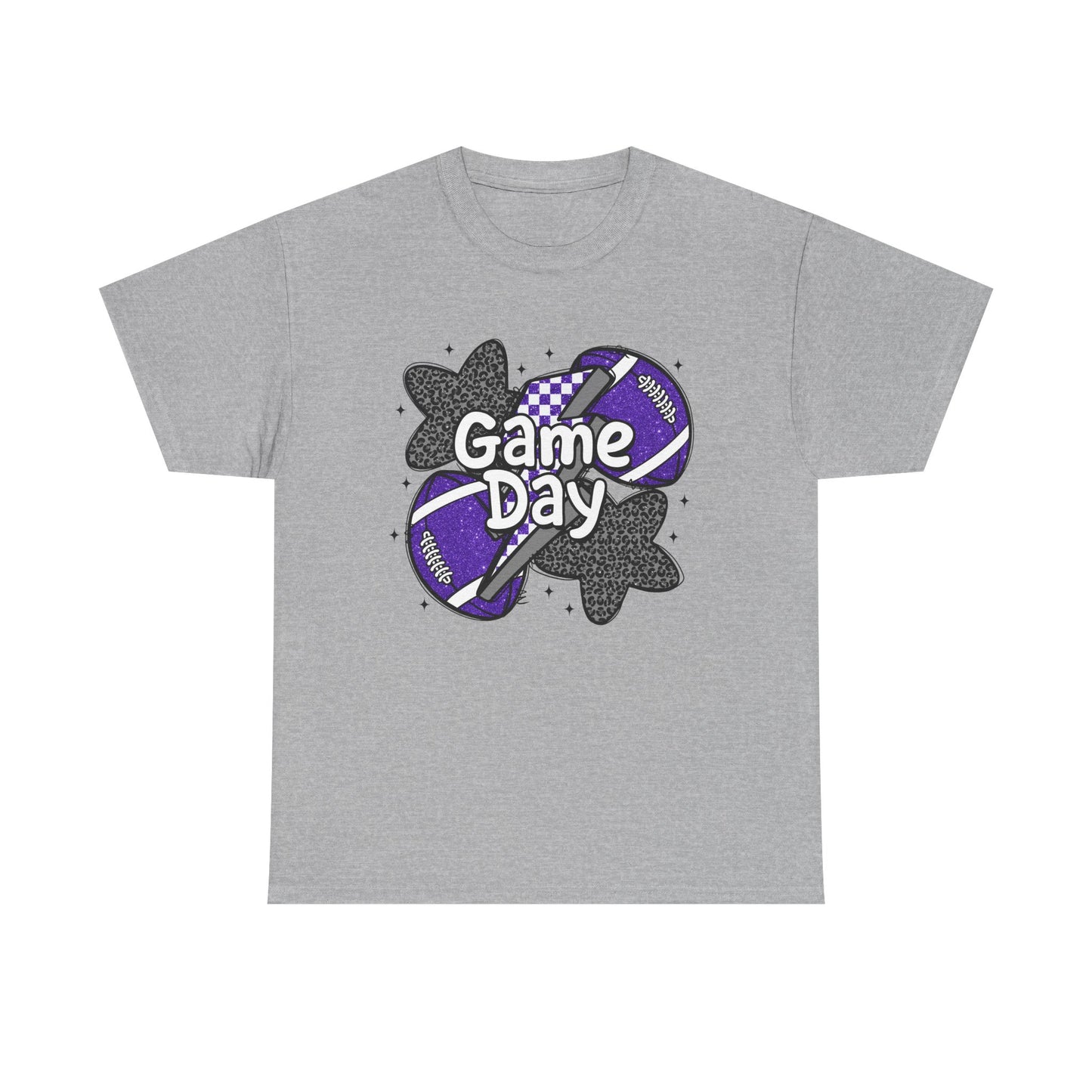 Football Game Day Tee Purple & Black